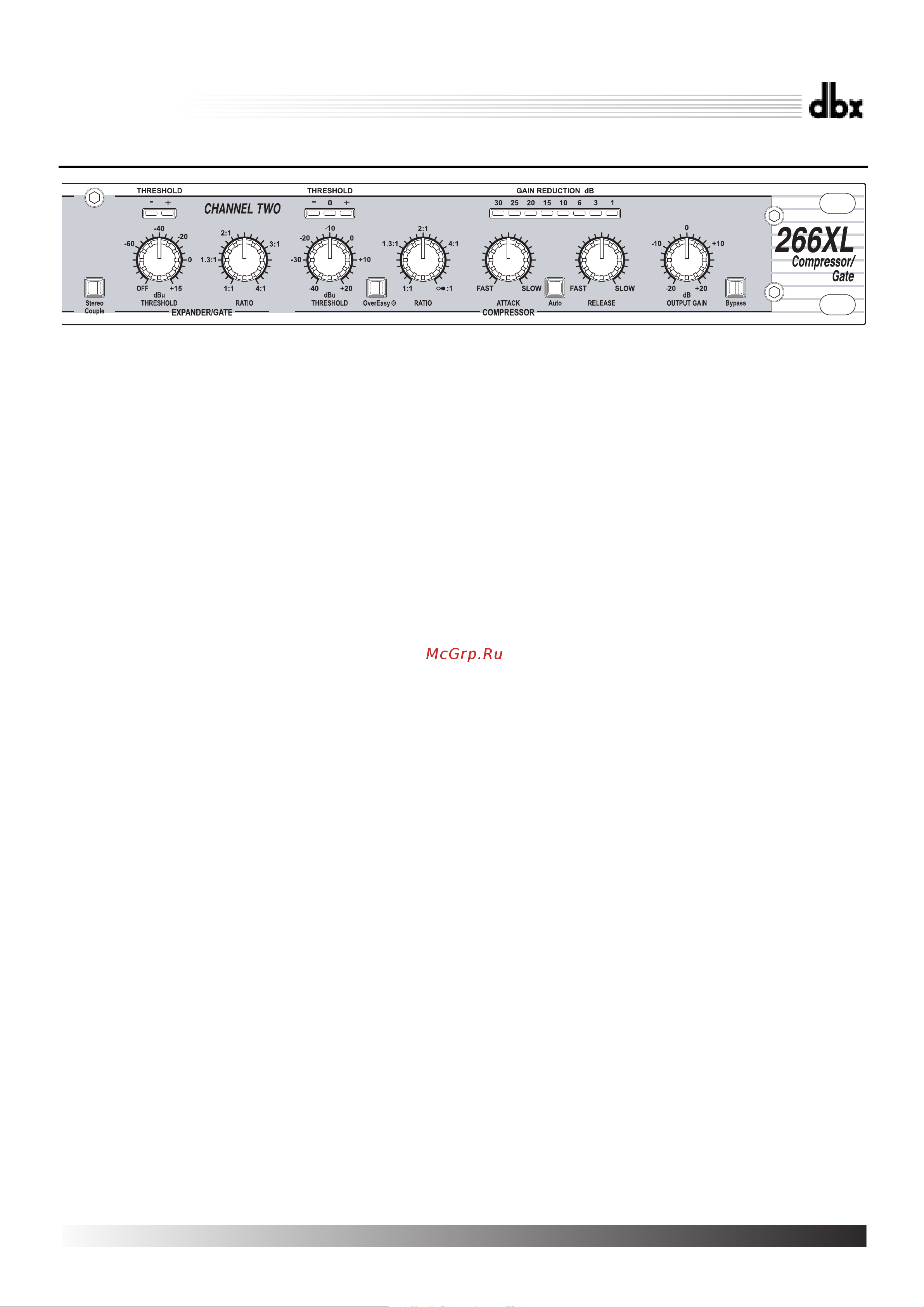 DBX 266XSV [6/14] Xl êîìïðåññîð ãåéò