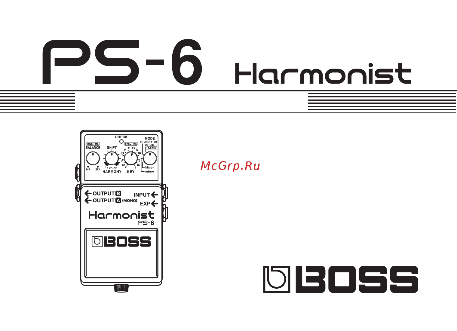 Boss PS-6 Руководство по эксплуатации онлайн