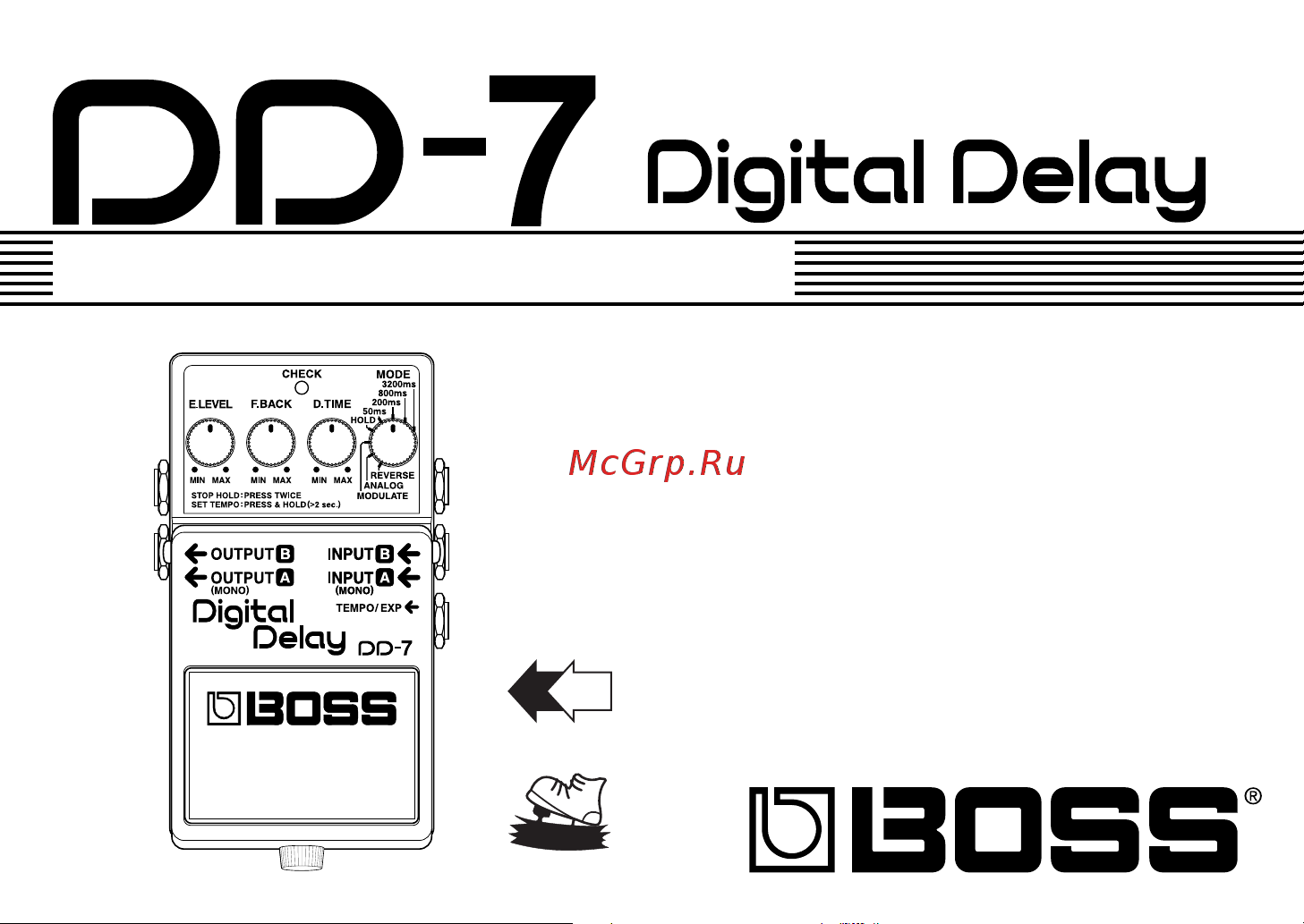 Boss DD-7 Руководство по эксплуатации онлайн