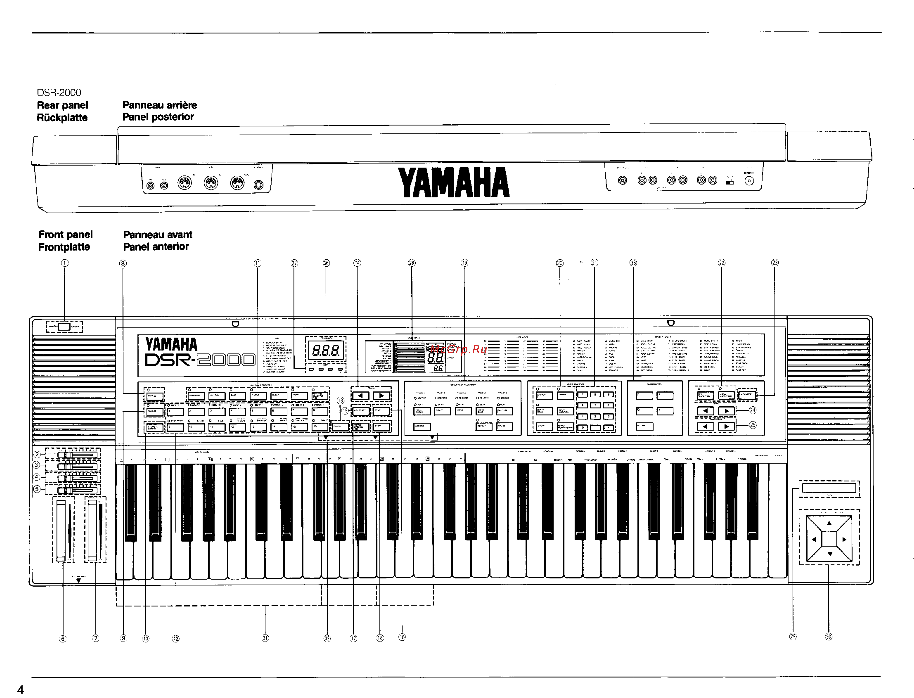 Yamaha DSR-1000 Руководство по эксплуатации онлайн [6/29] 778035