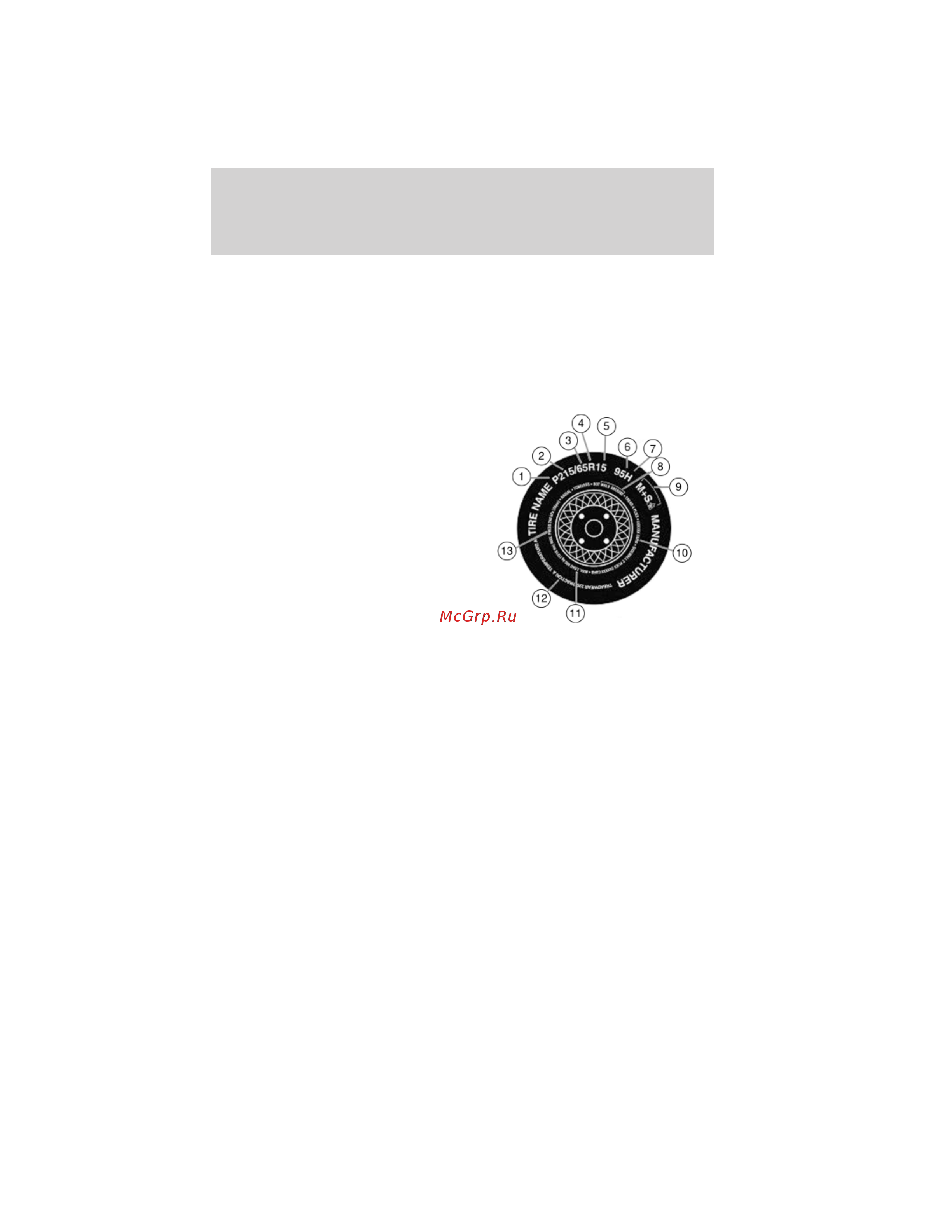 Lincoln MKT (2012) [247/437] Information contained on the tire sidewall