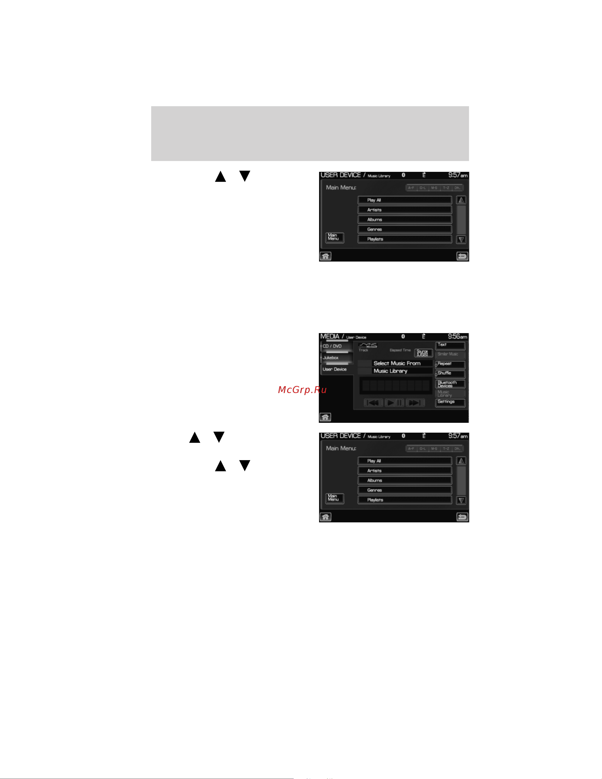 Lincoln Navigator (2012) Navigation System [184/200] Accessing your playlists