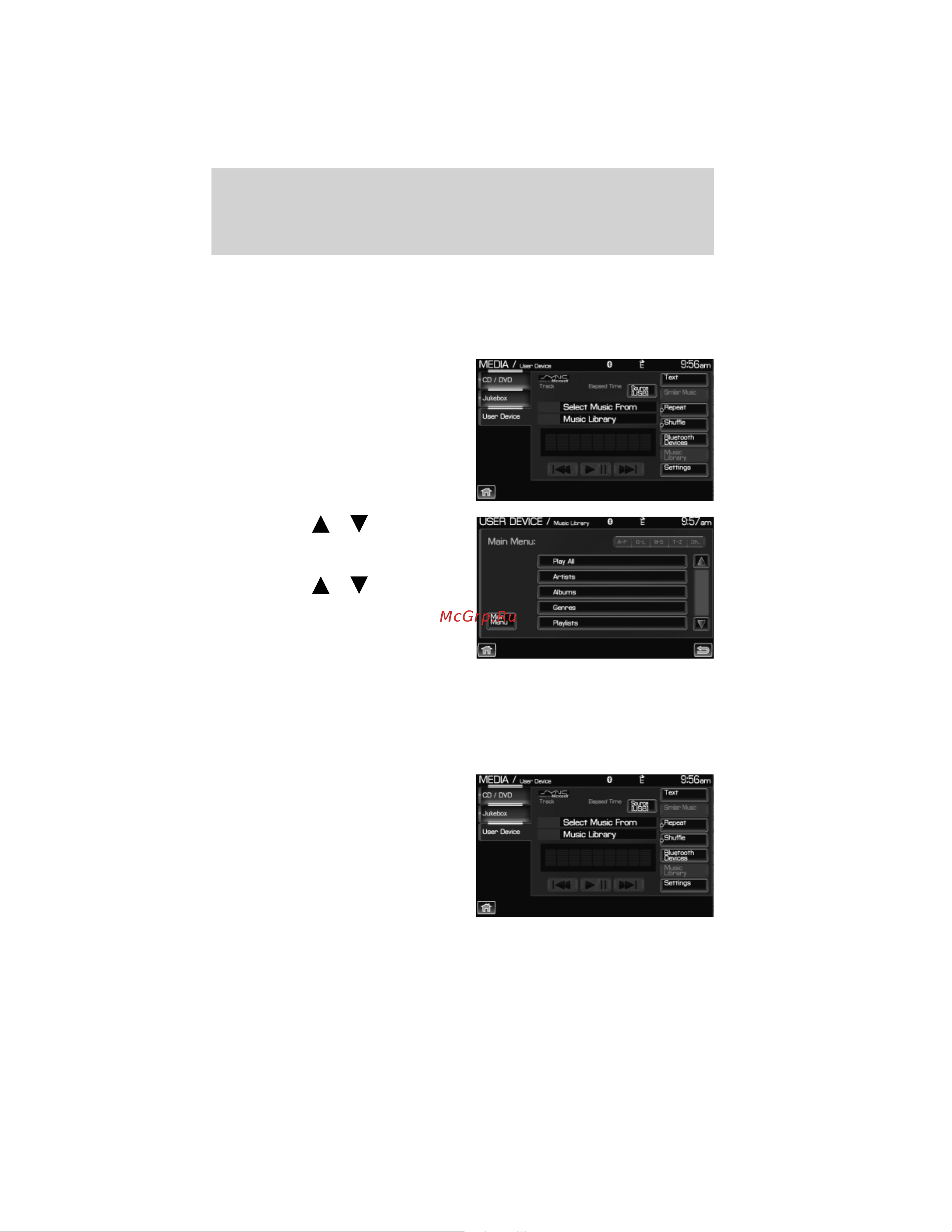 Lincoln Navigator (2012) Navigation System [185/200] Playing a specific track