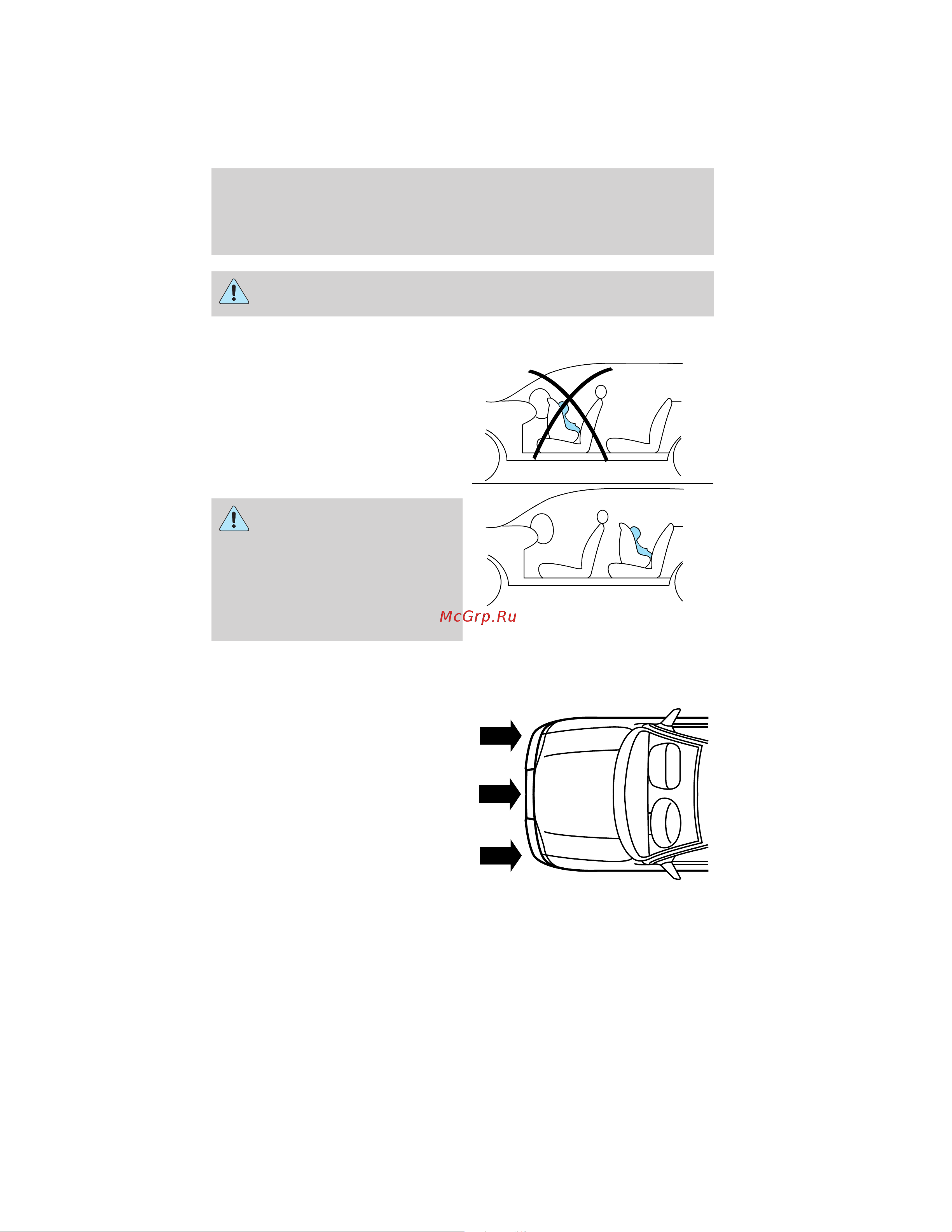 Lincoln Navigator L (2012) [157/381] Children and airbags
