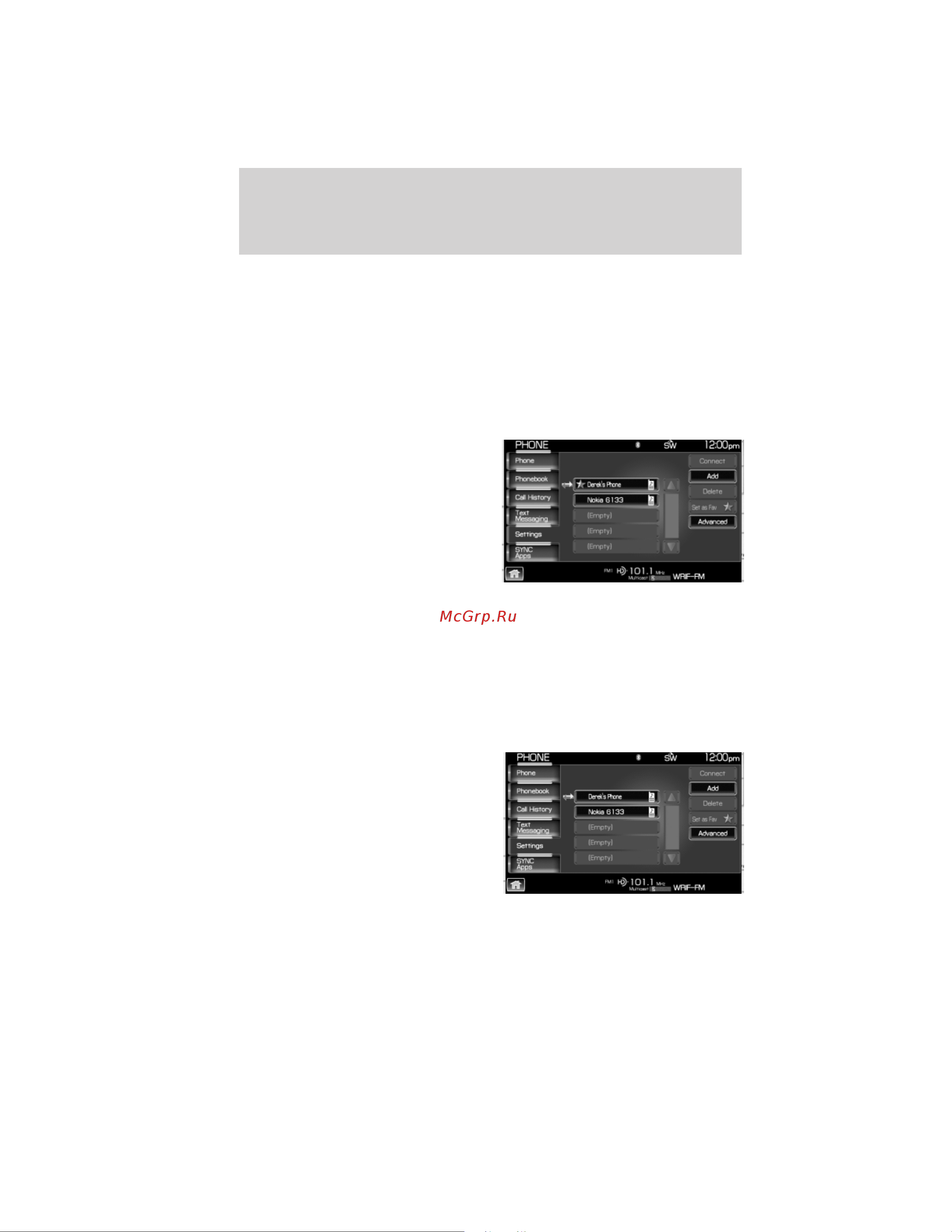 Lincoln Navigator L (2012) Navigation System [138/200] Connecting a previously paired phone to sync