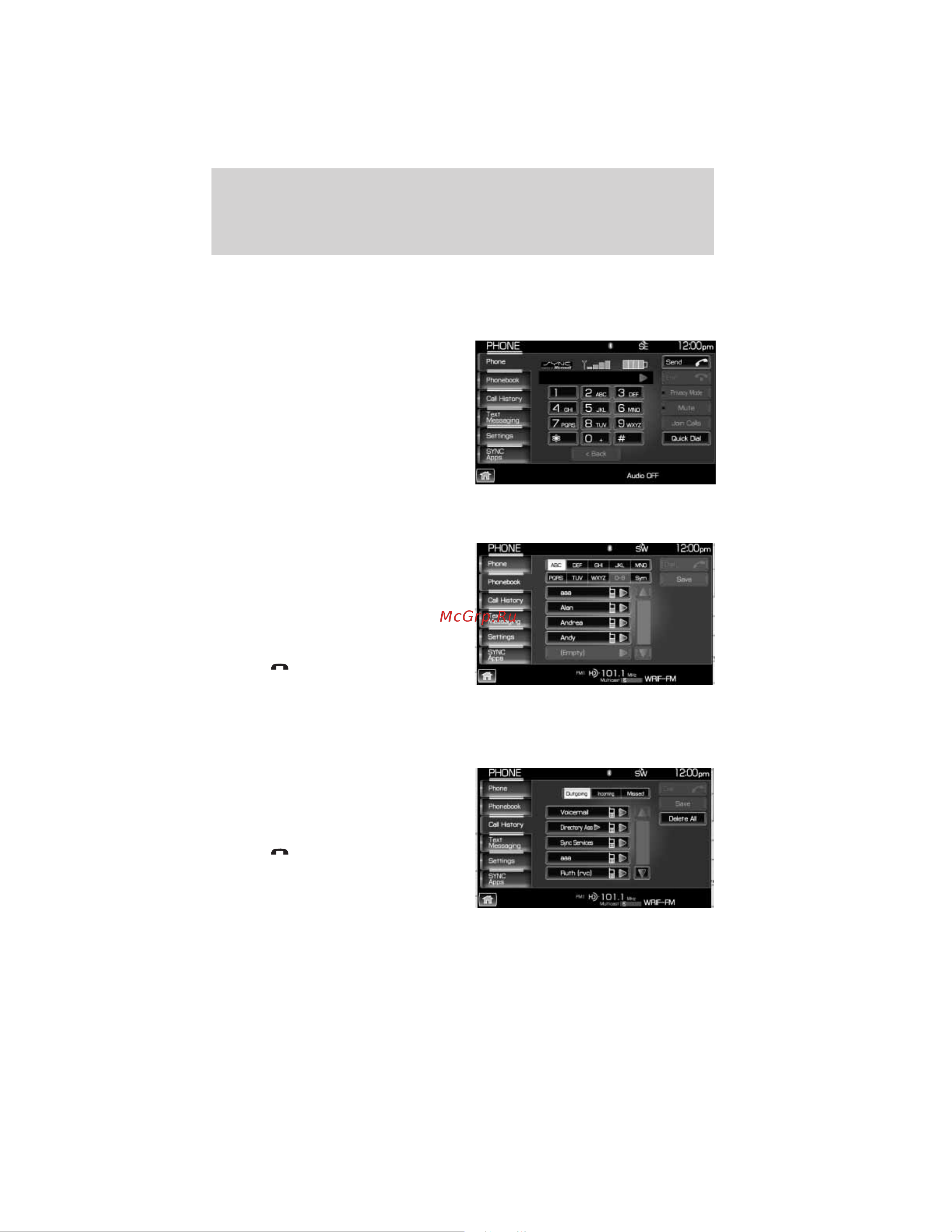 Lincoln Navigator L (2011) Navigation System [138/203] Sync phone features if equipped