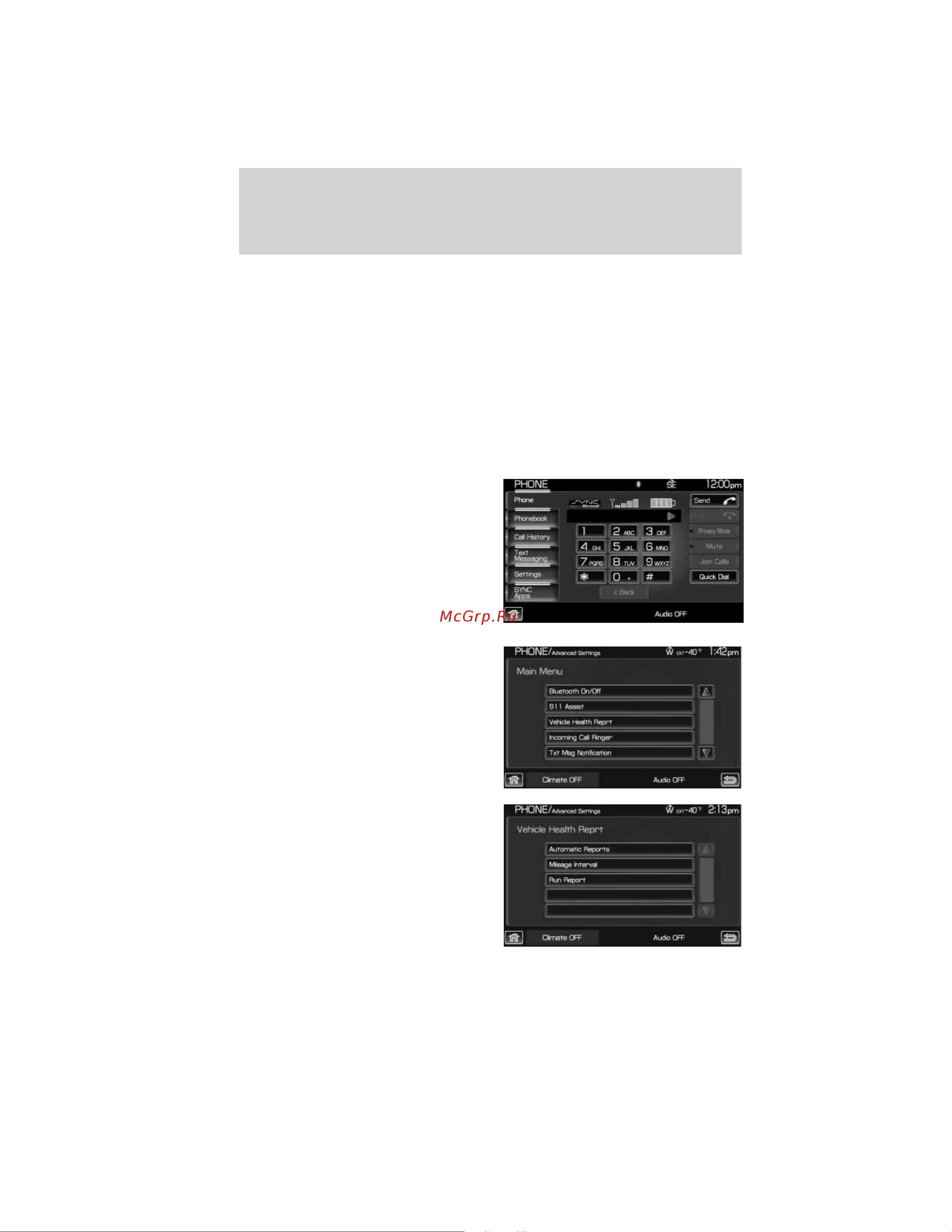 Lincoln Navigator L (2011) Navigation System [151/203] Sync phone features if equipped