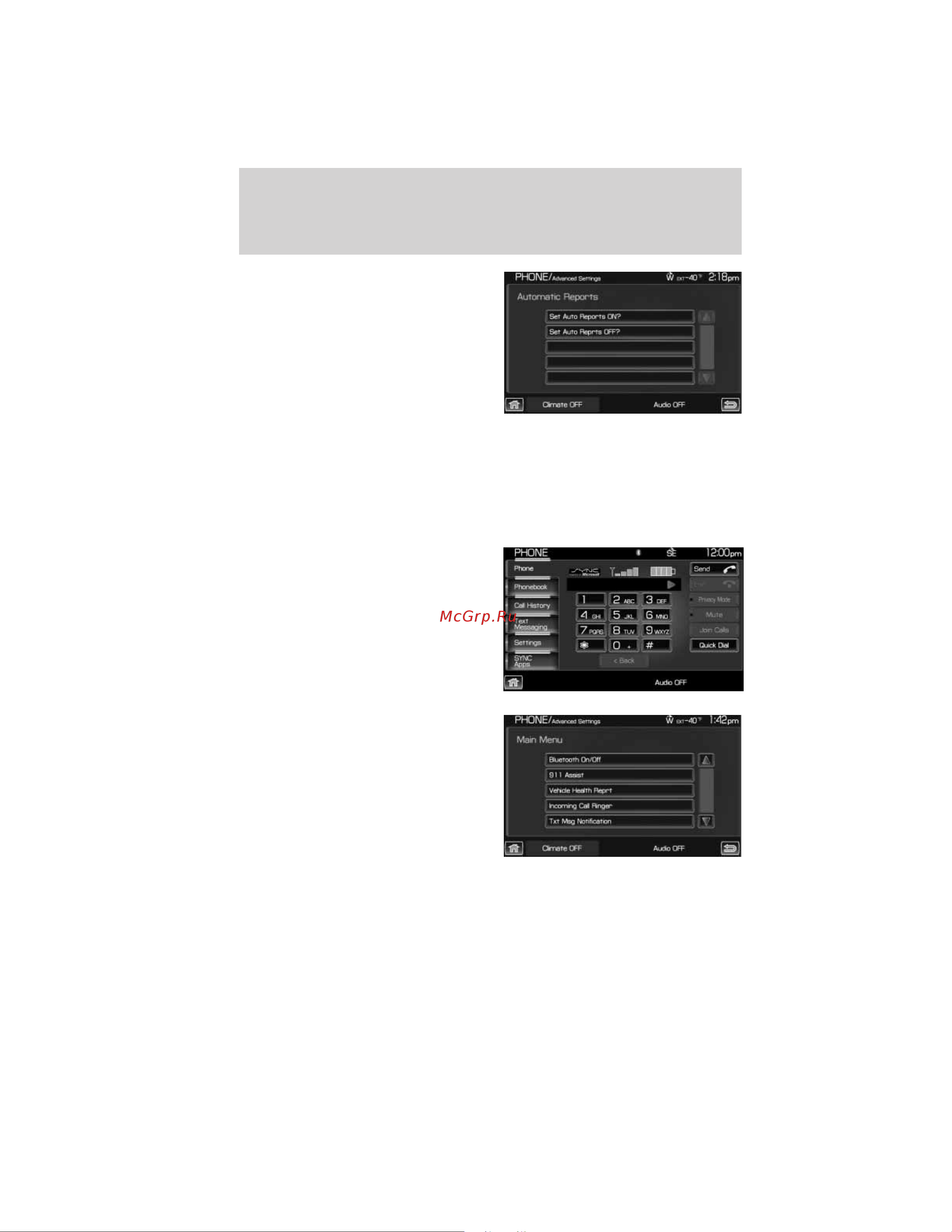 Lincoln Navigator L (2011) Navigation System [153/203] Sync phone features if equipped