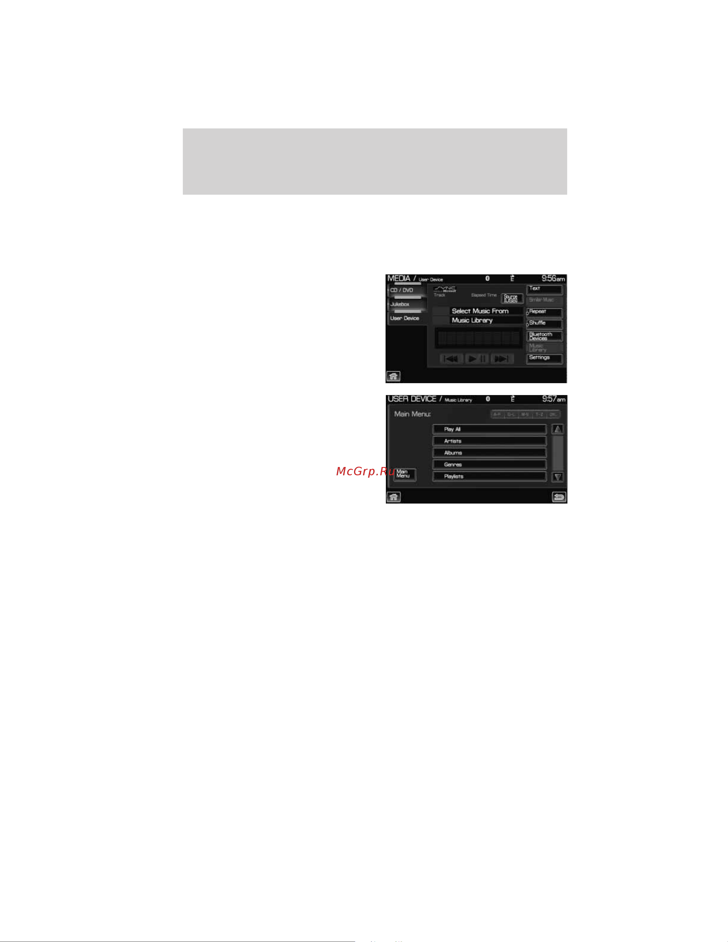 Lincoln Navigator L (2011) Navigation System [183/203] Sync media features if equipped