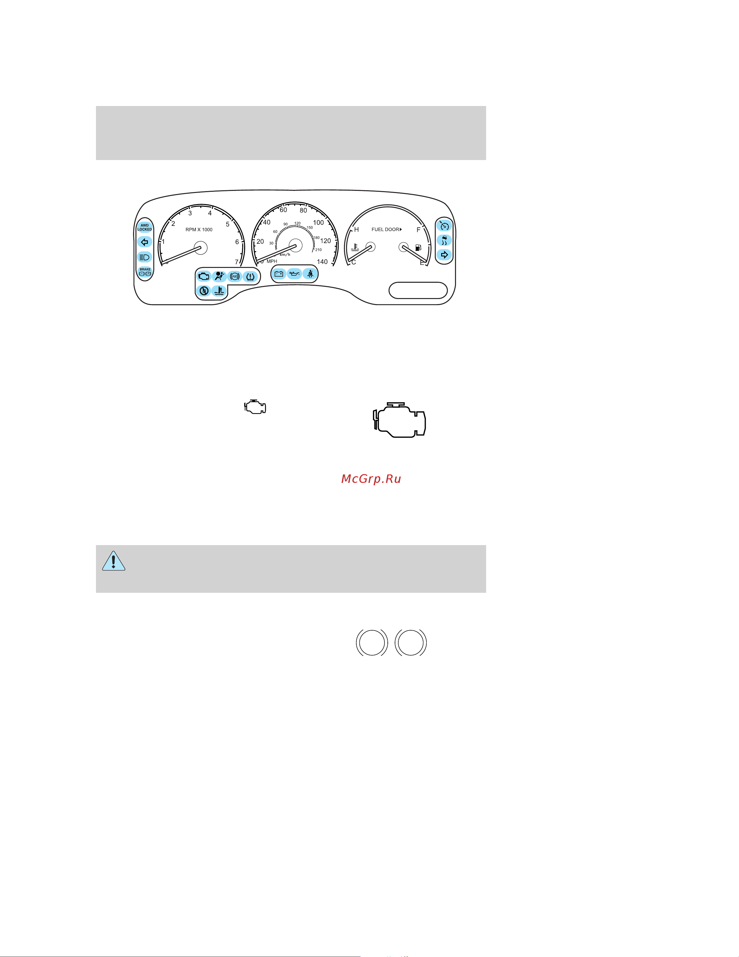 Lincoln Aviator (2004) [10/352] Instrument cluster