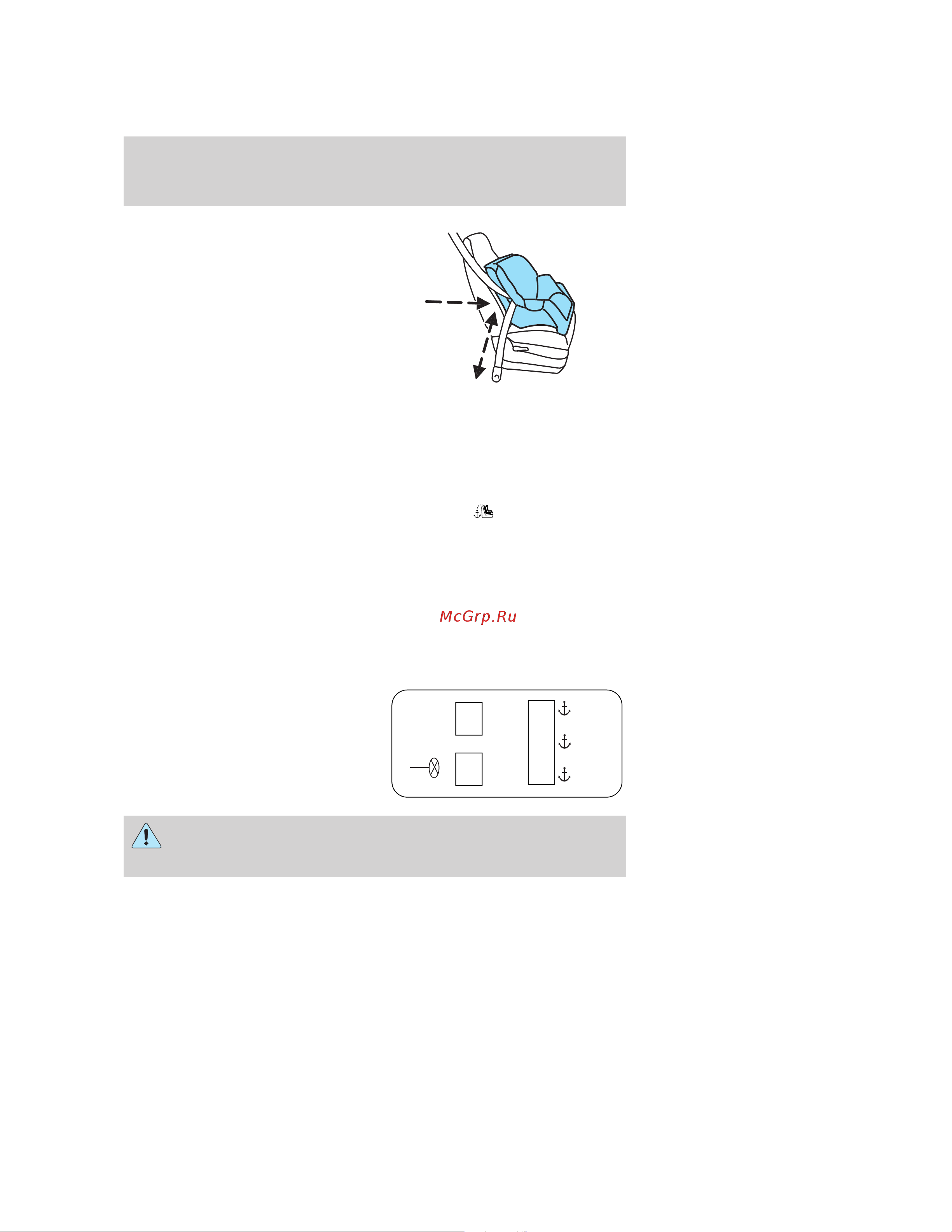 Lincoln Town Car (2005) [200/328] Attaching child safety seats with tether straps