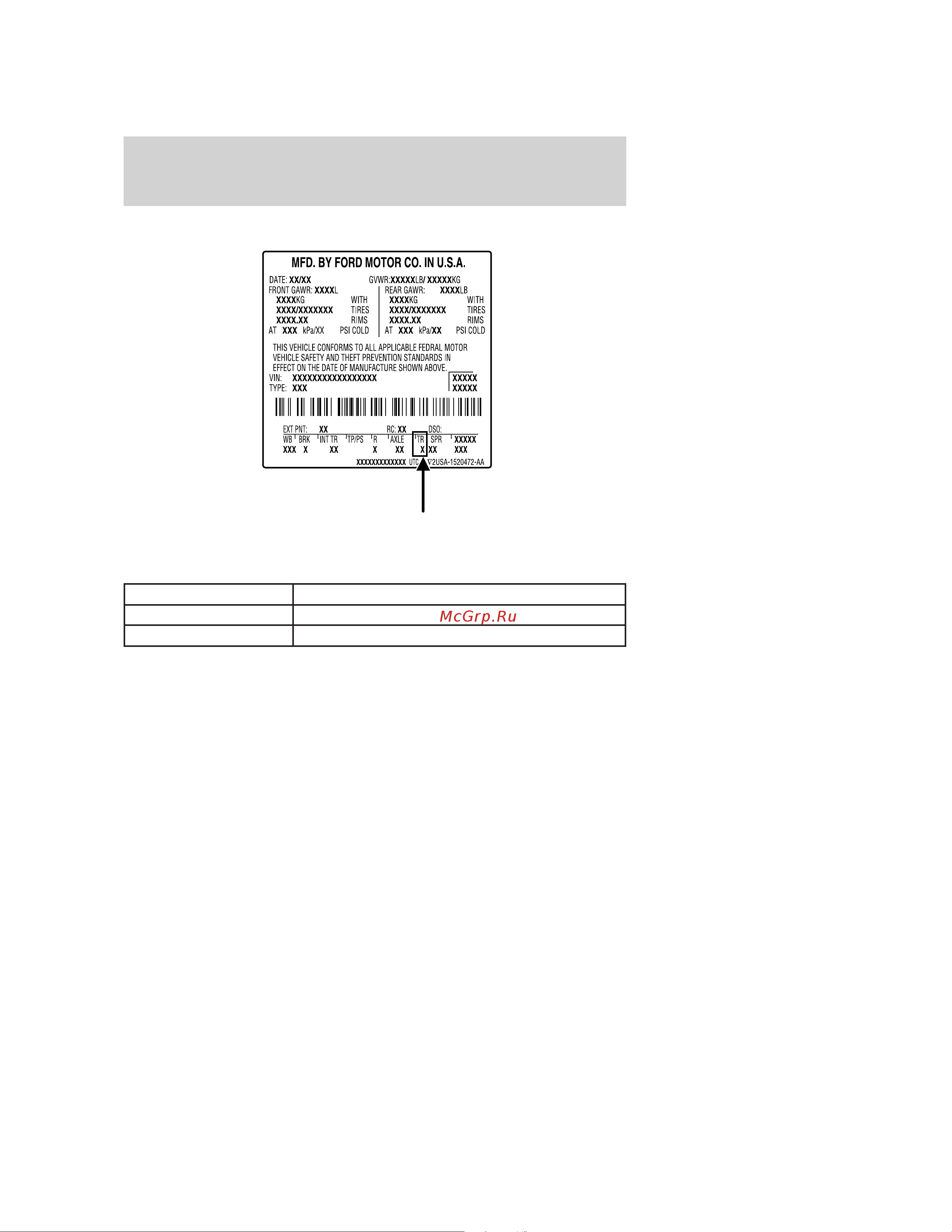 Lincoln Town Car (2005) [320/328] Transmission transaxle code designations