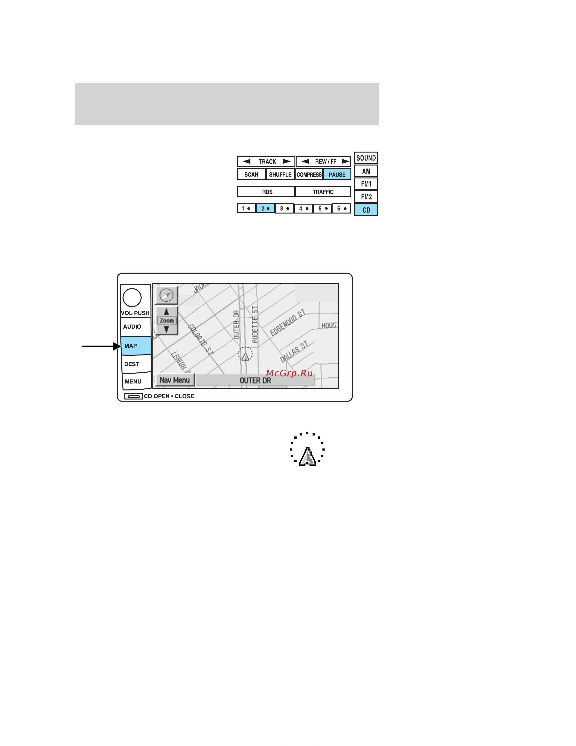 Lincoln Town Car (2005) [60/328] Map display information