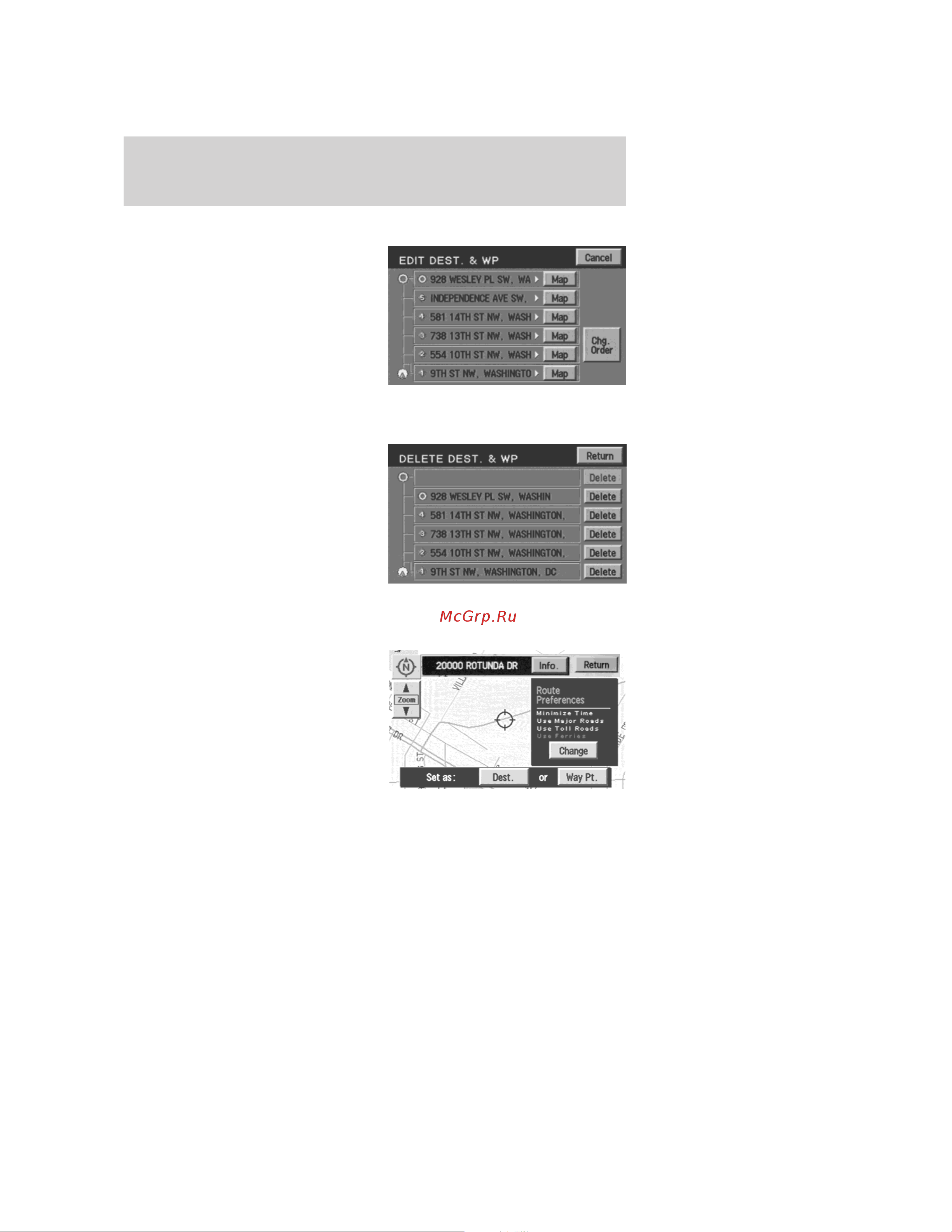 Lincoln Town Car (2005) [93/328] Editing and changing order of way points and destination