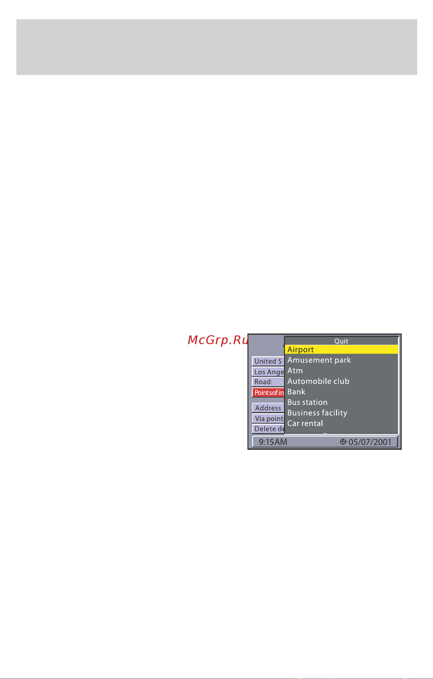 Lincoln Blackwood (2002) Navigation System [16/48] Navigation menu