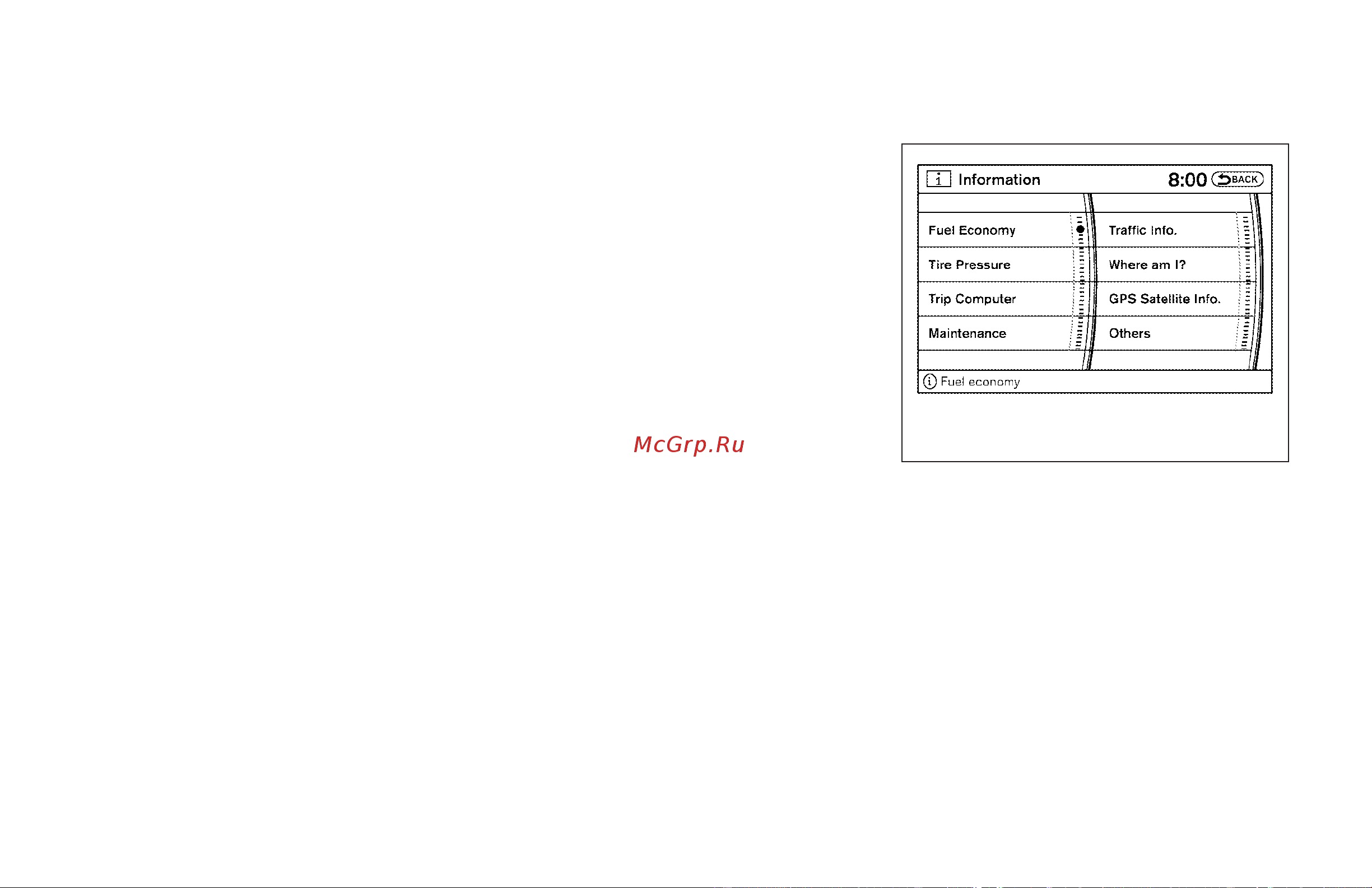 Infiniti QX56 (2008) [178/432] How to use the info button