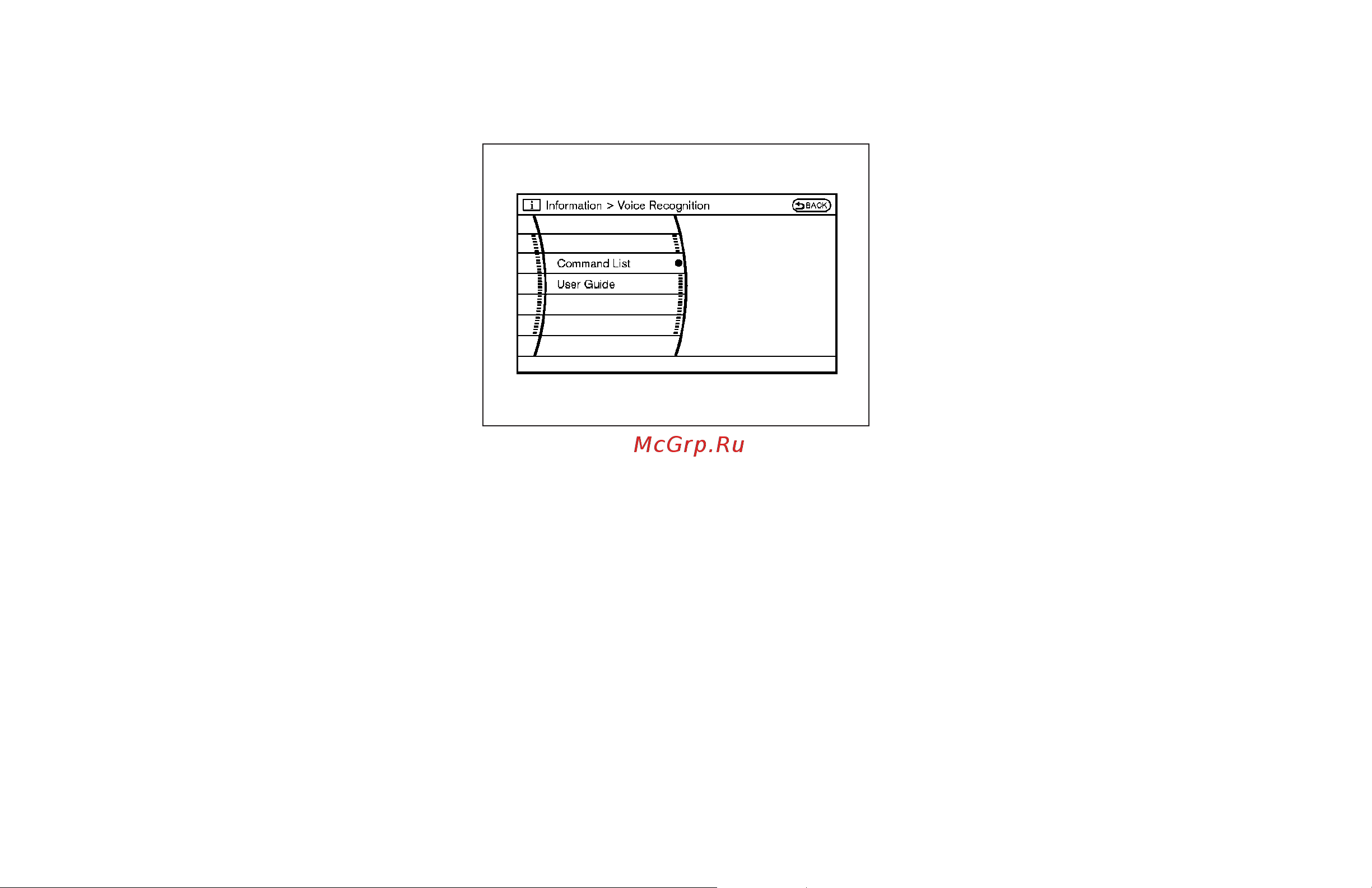 Infiniti G35 Sedan (2008) [179/416] Voice recognition information models with navigation system
