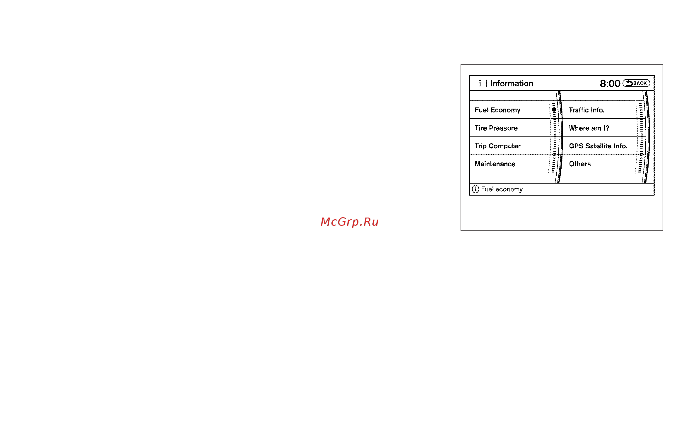 Infiniti QX56 (2010) [183/444] How to use the info button