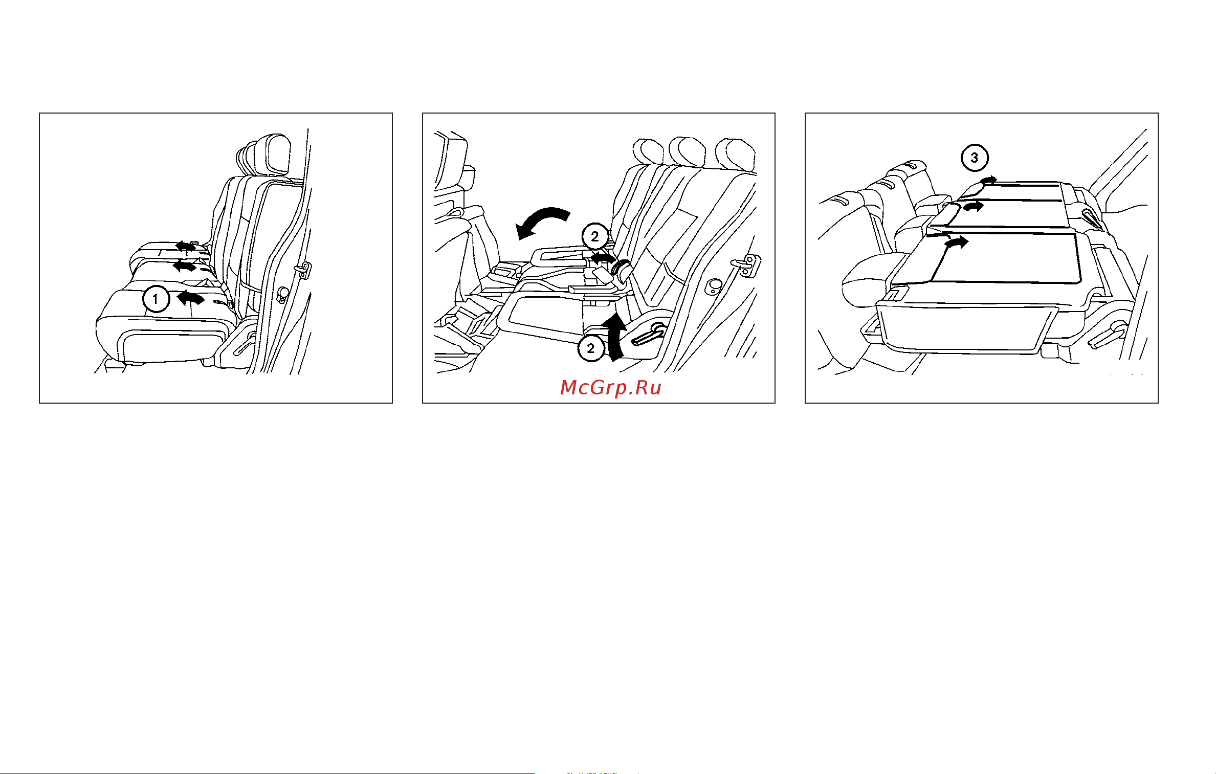 Infiniti QX56 (2010) [34/444] Folding the 2nd row bench seat if so equipped