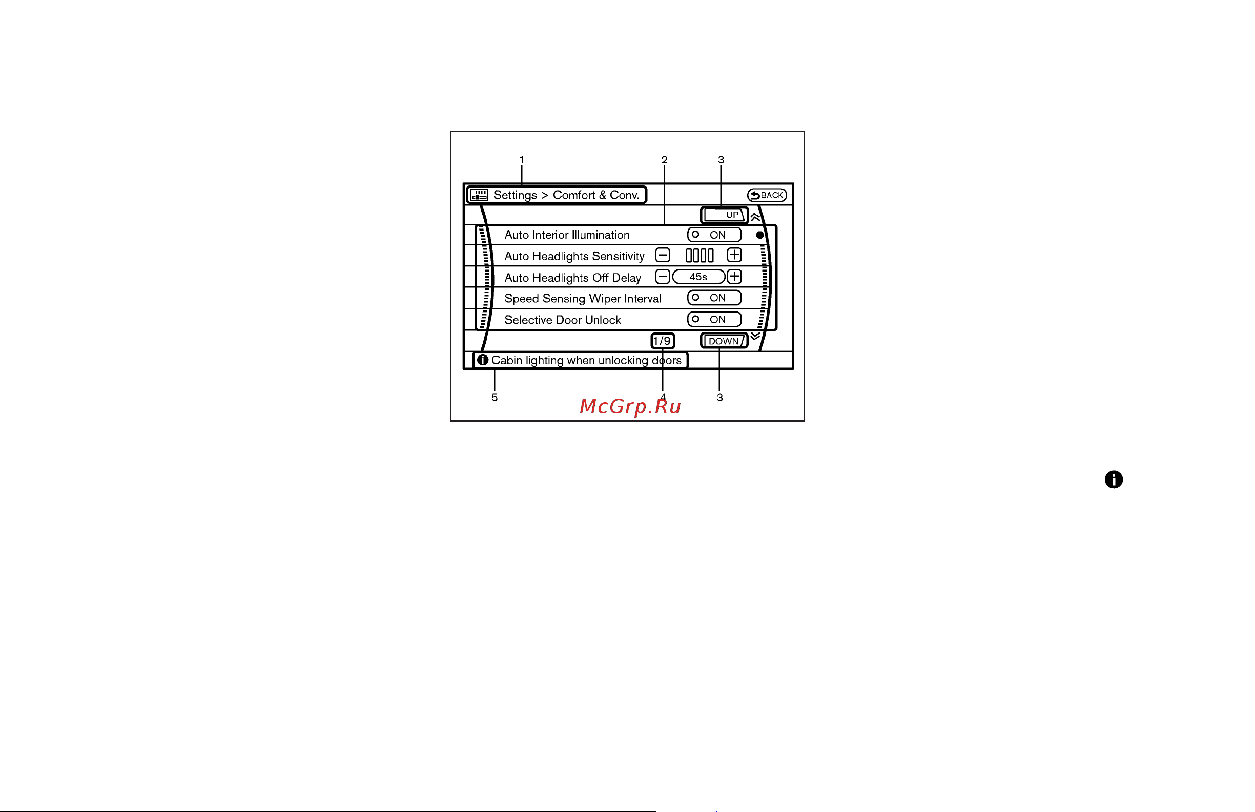 Infiniti G35 Sedan (2007) [170/408] How to select menus on the screen