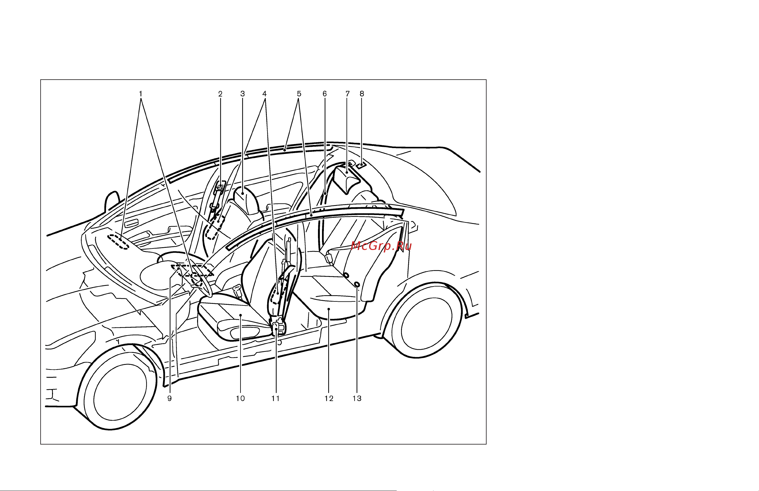 Infiniti G35 Sedan (2007) [8/408] Seats seat belts and supplemental restraint system srs