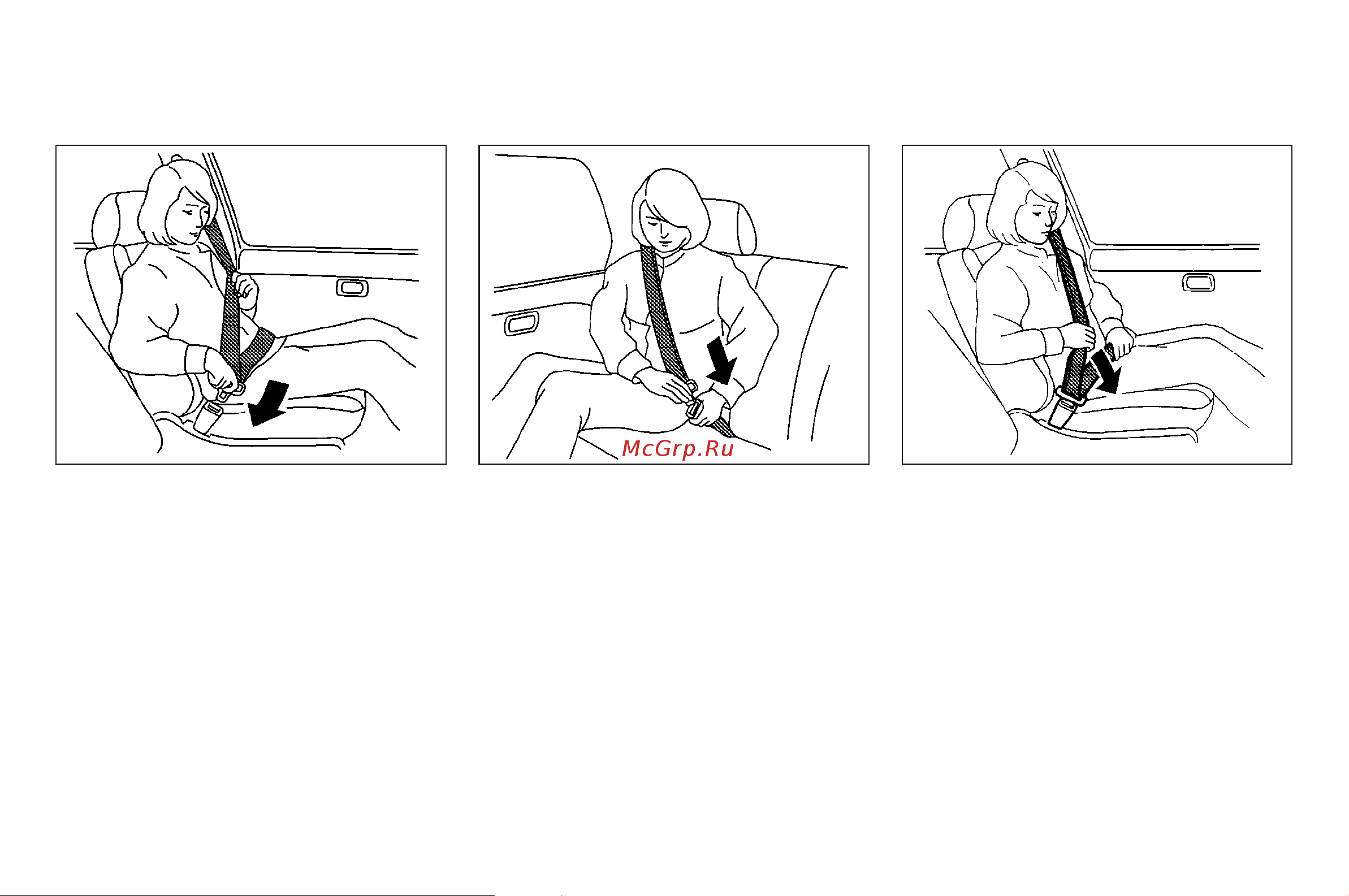 Infiniti G35 Coupe (2007) [27/328] Fastening the seat belts