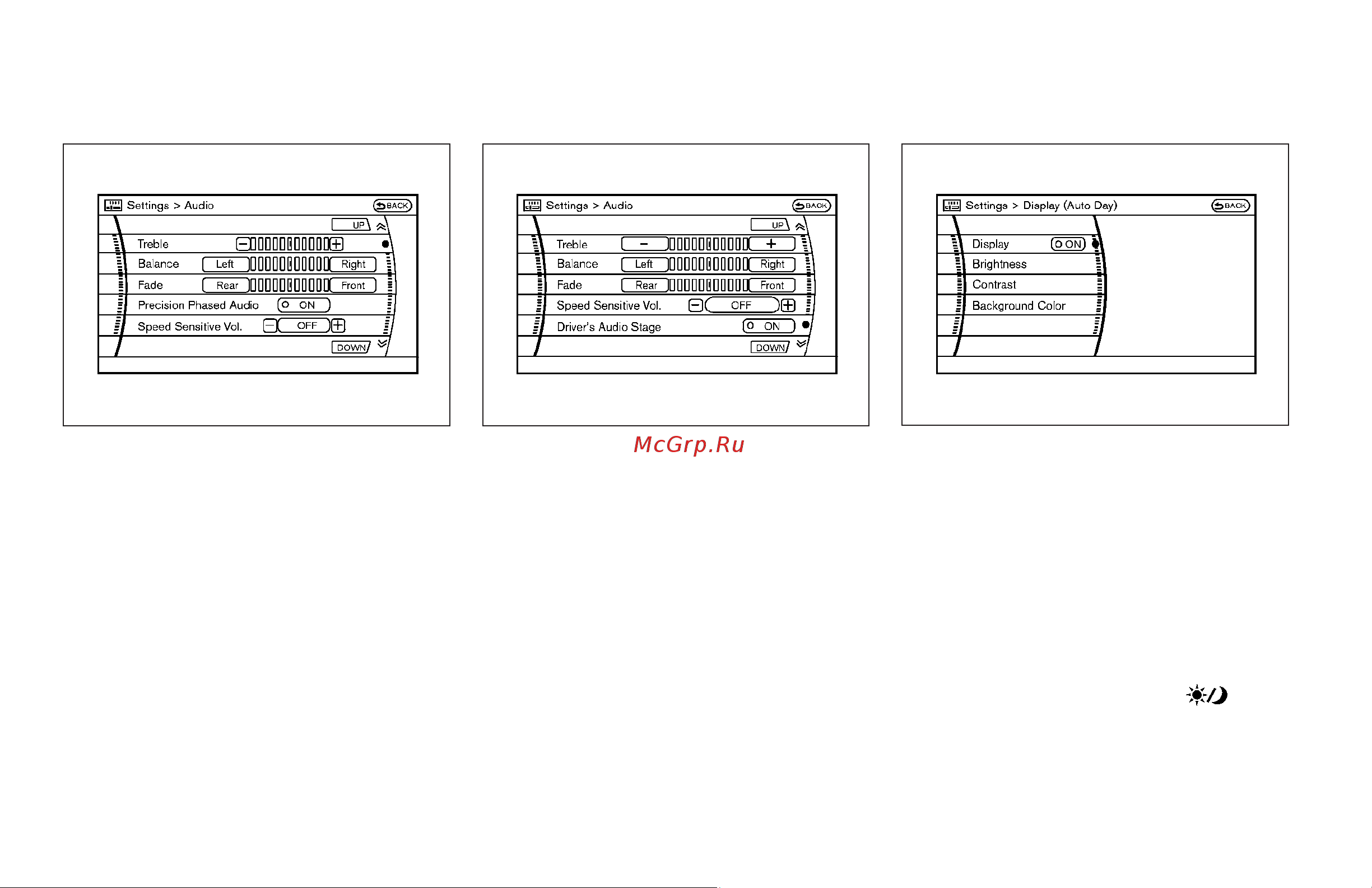 Infiniti G37 Sedan (2009) [178/425] Display settings