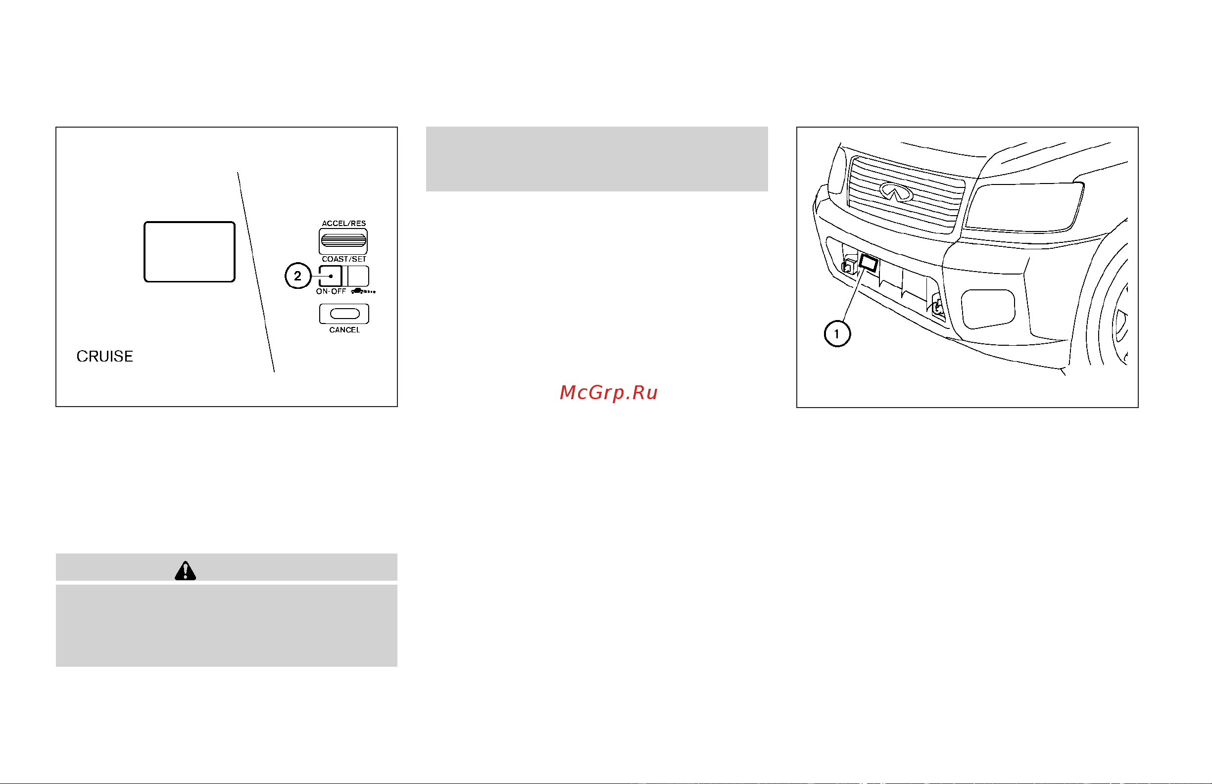 Infiniti QX56 (2007) [236/376] Precautions on vehicle to vehicle distance control mode