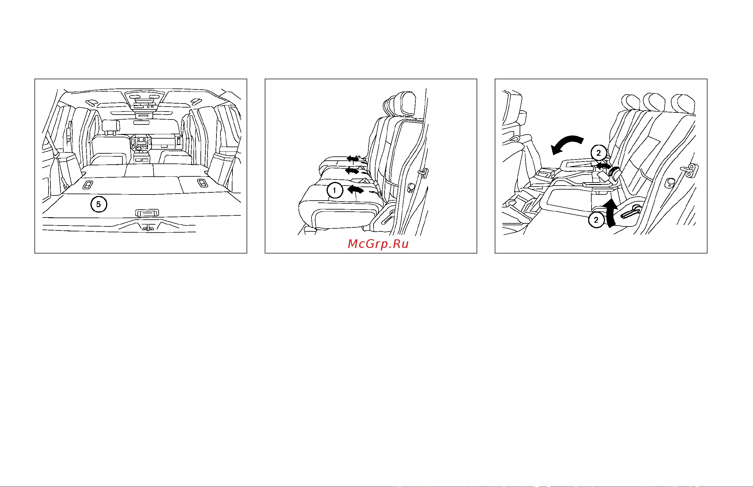 Infiniti QX56 (2007) [28/376] Folding the 2nd row bench seat if so equipped