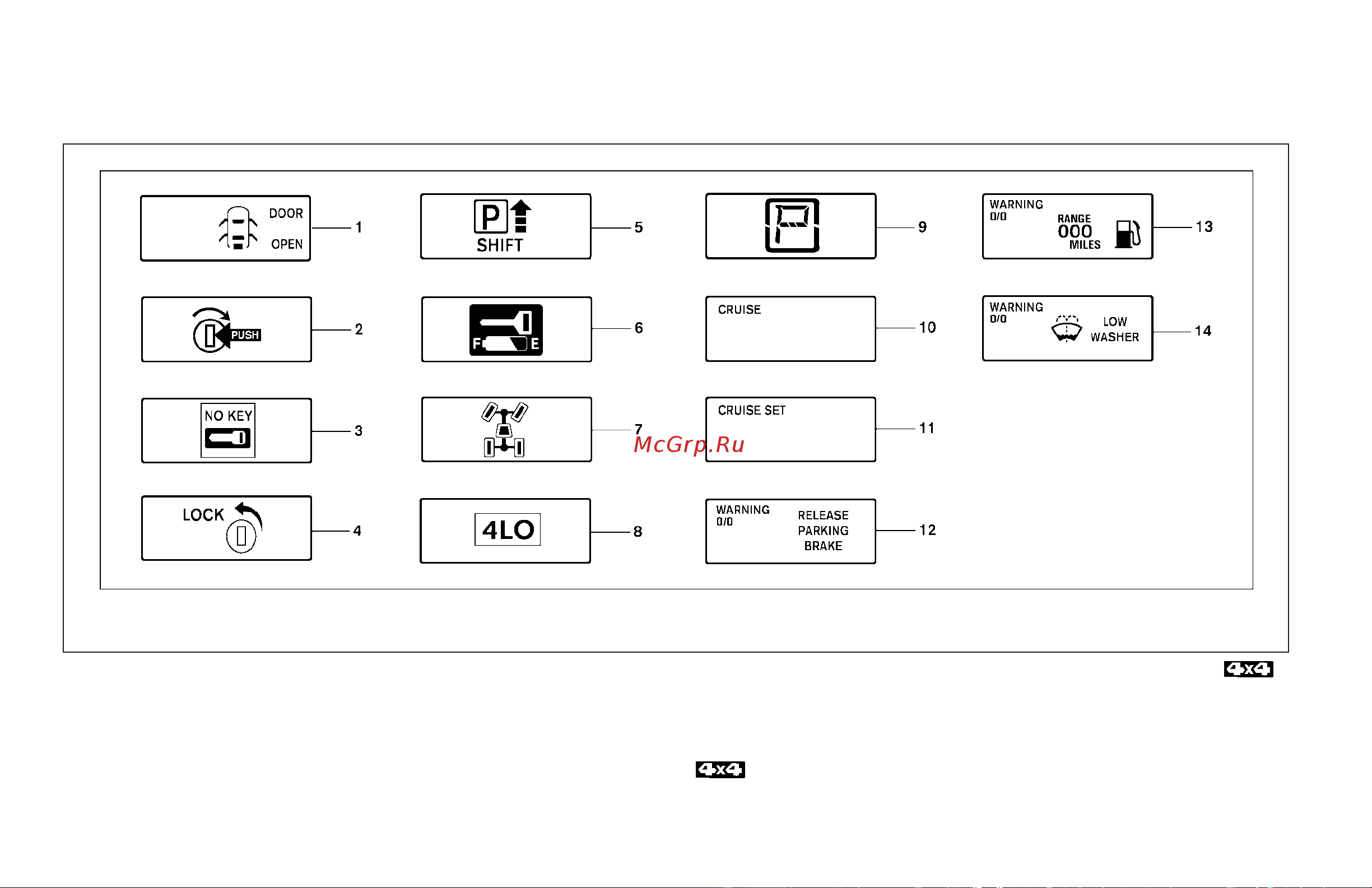 Infiniti QX56 (2009) [100/438] Vehicle information display warnings and indicators