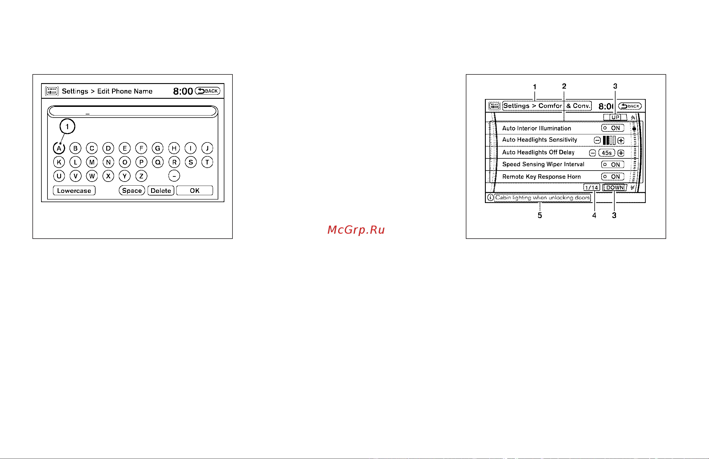 Infiniti QX56 (2009) [177/438] How to select menus on the screen