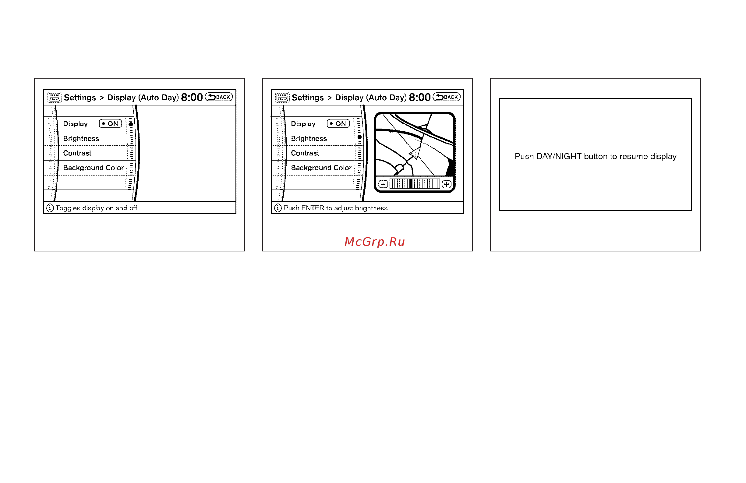 Infiniti QX56 (2009) [184/438] Display settings