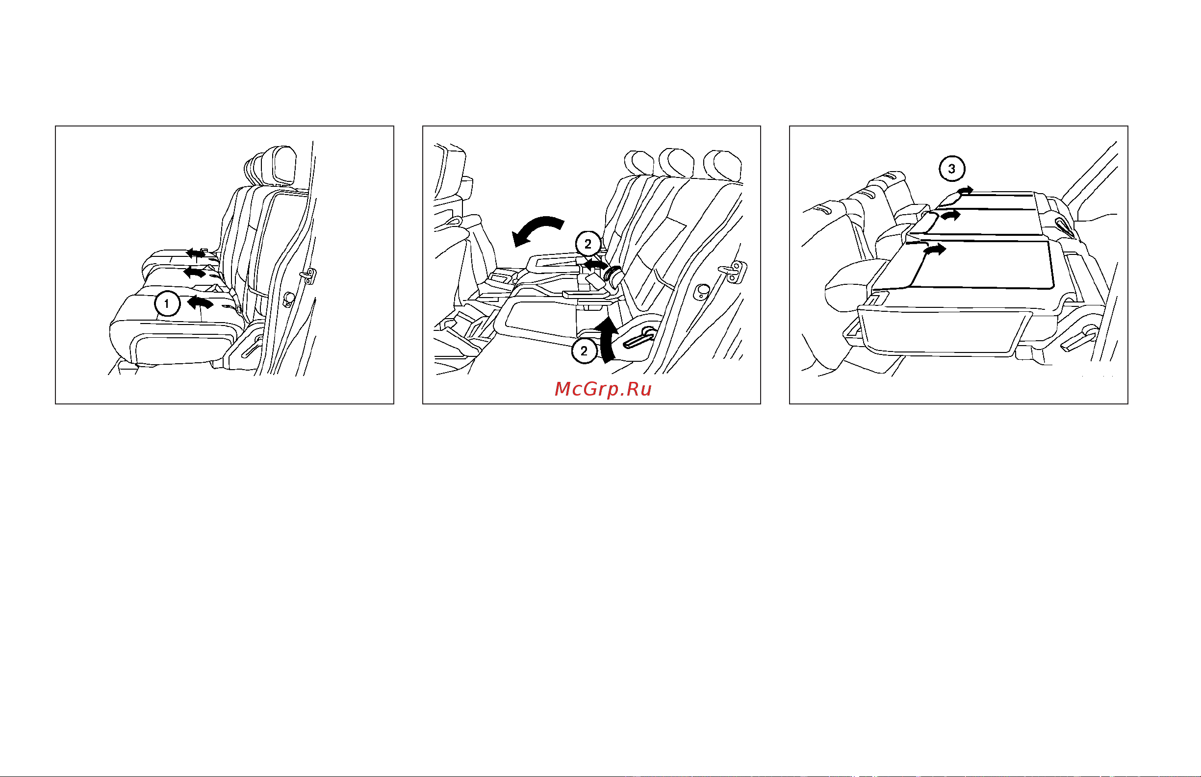 Infiniti QX56 (2009) [28/438] Folding the 2nd row bench seat if so equipped