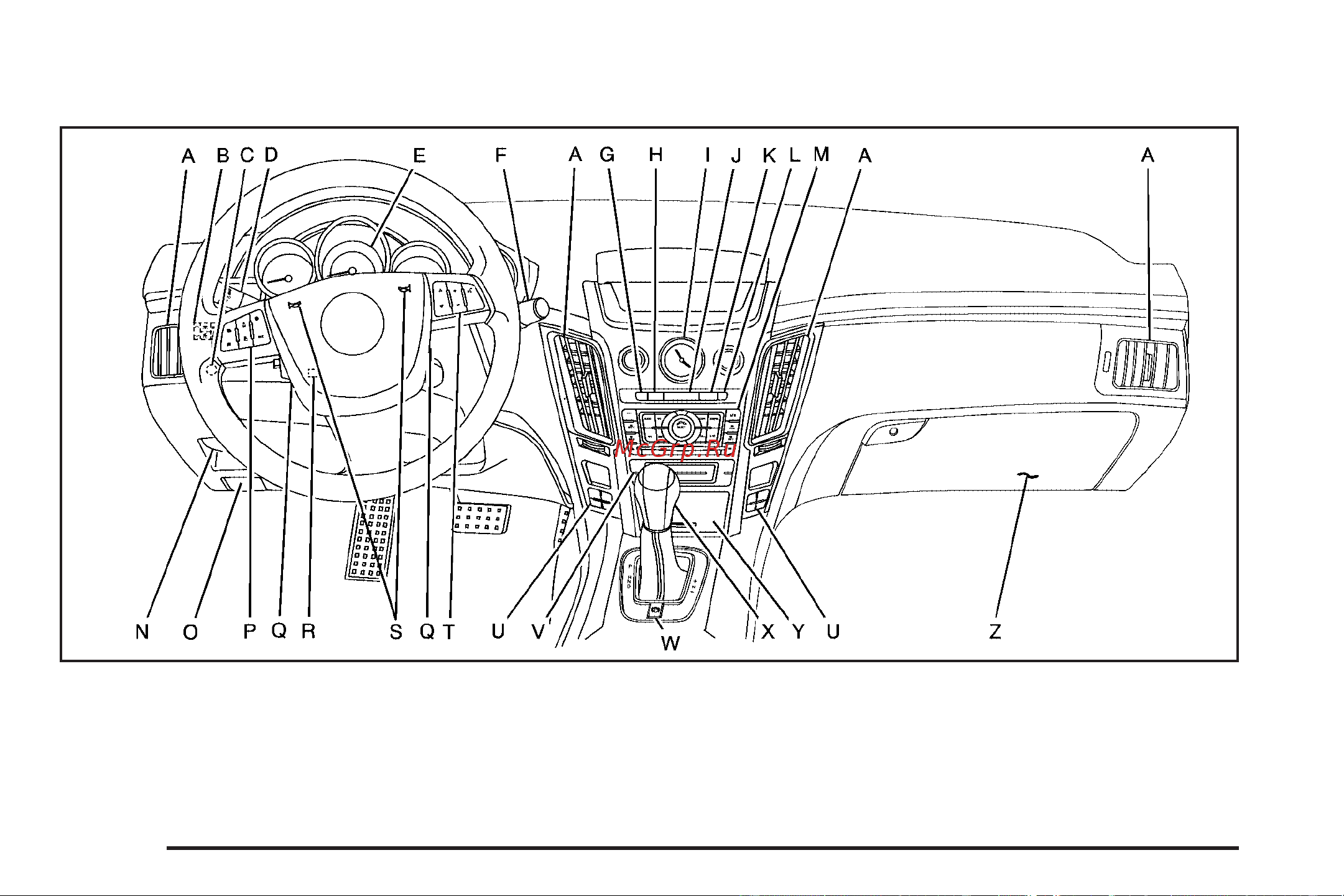 CADILLAC CTS-V (2009) [150/494] Instrument panel overview