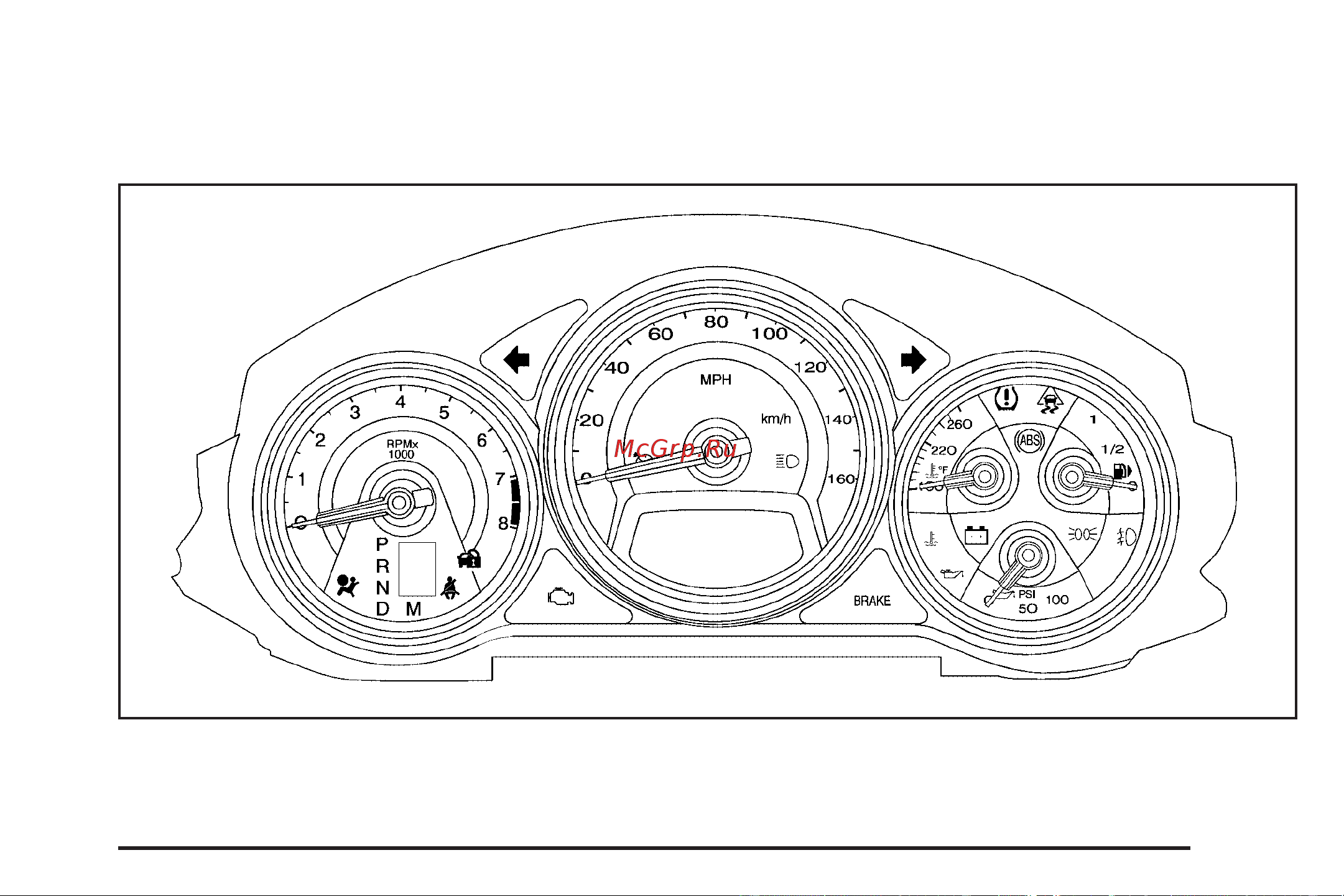 CADILLAC CTS-V (2009) [177/494] Instrument panel cluster