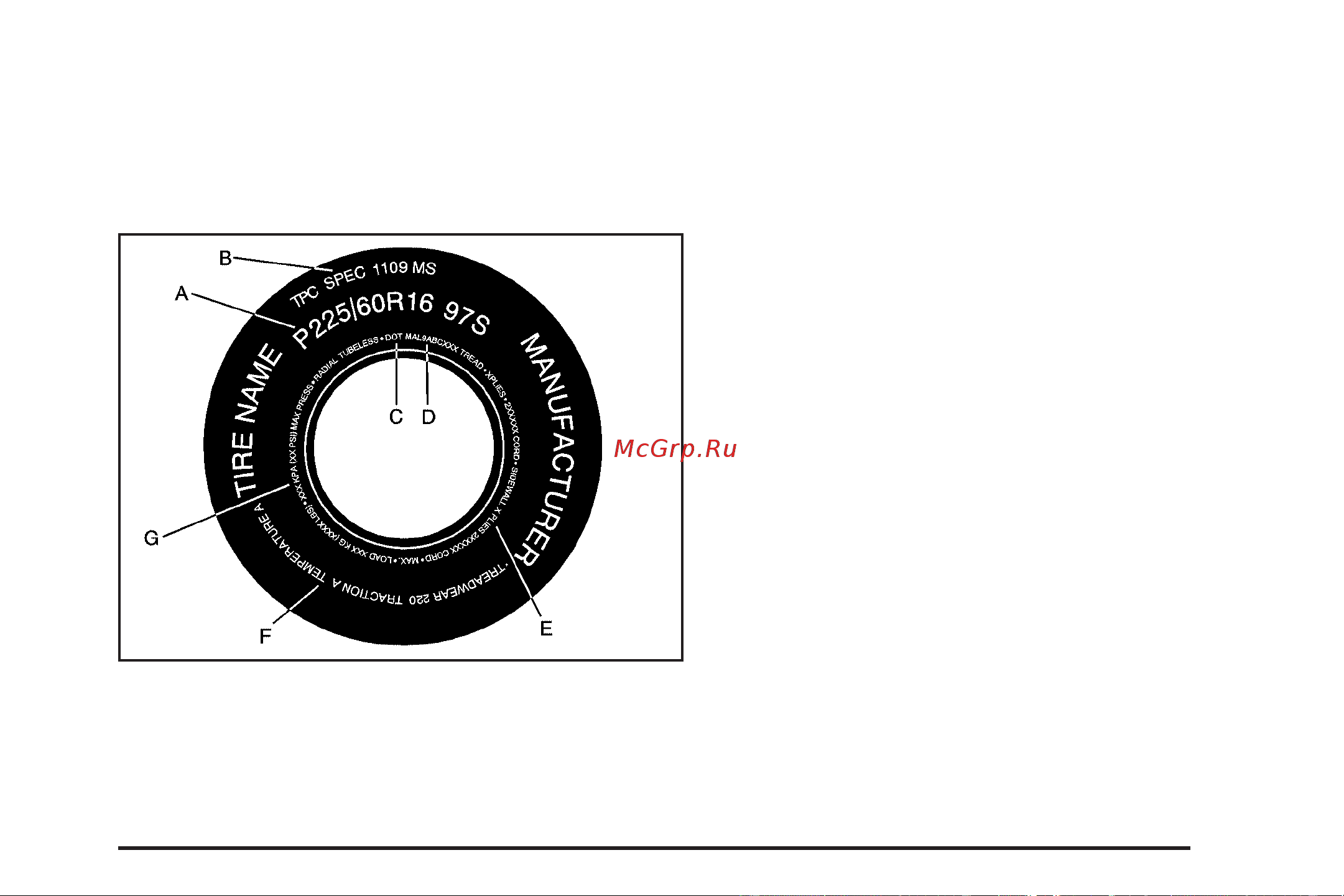CADILLAC CTS-V (2009) [371/494] Tire sidewall labeling