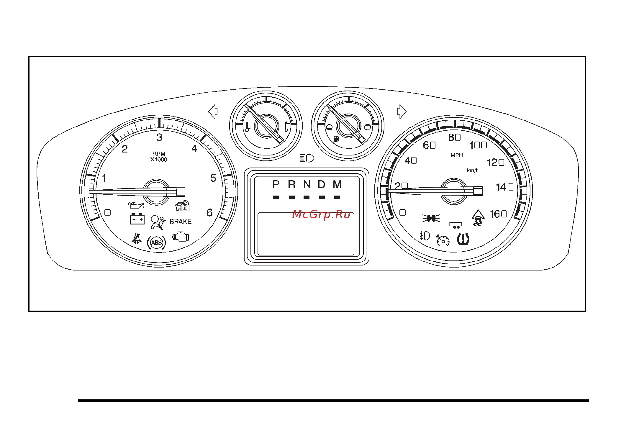 CADILLAC ESCALADE HYBRID (2010) [220/620] Instrument panel cluster