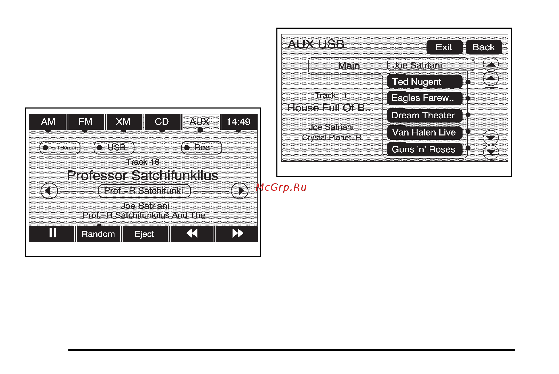 CADILLAC ESCALADE HYBRID (2010) [384/620] Using the navigation audio system to control a usb storage device or ipo