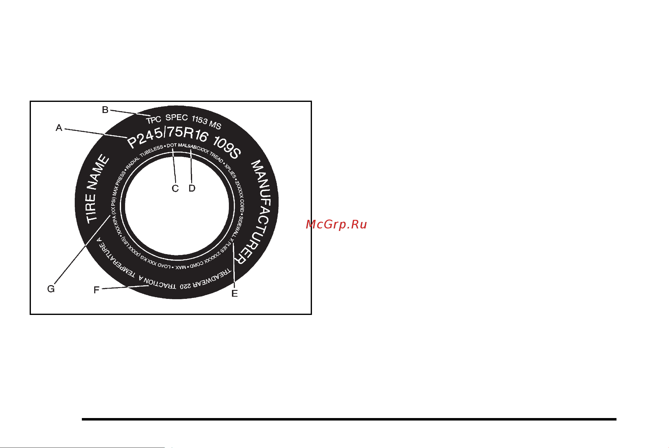 CADILLAC ESCALADE HYBRID (2010) [508/620] Tire sidewall labeling
