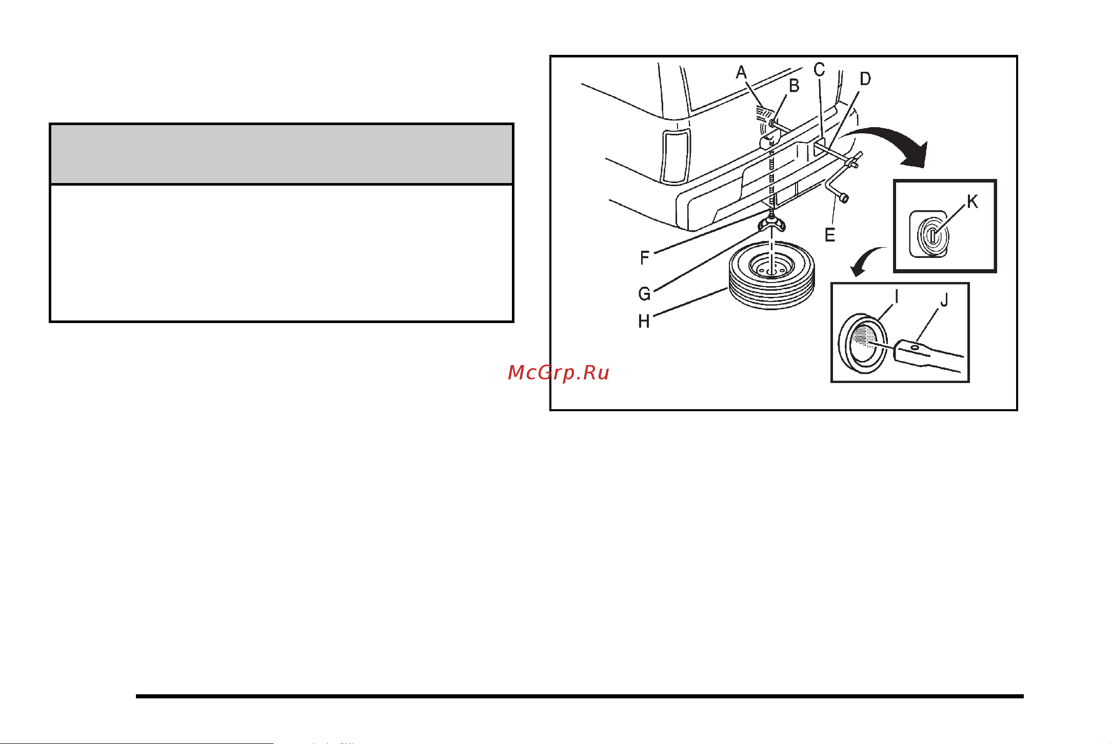 CADILLAC ESCALADE HYBRID (2010) [542/620] Storing a flat or spare tire and tools