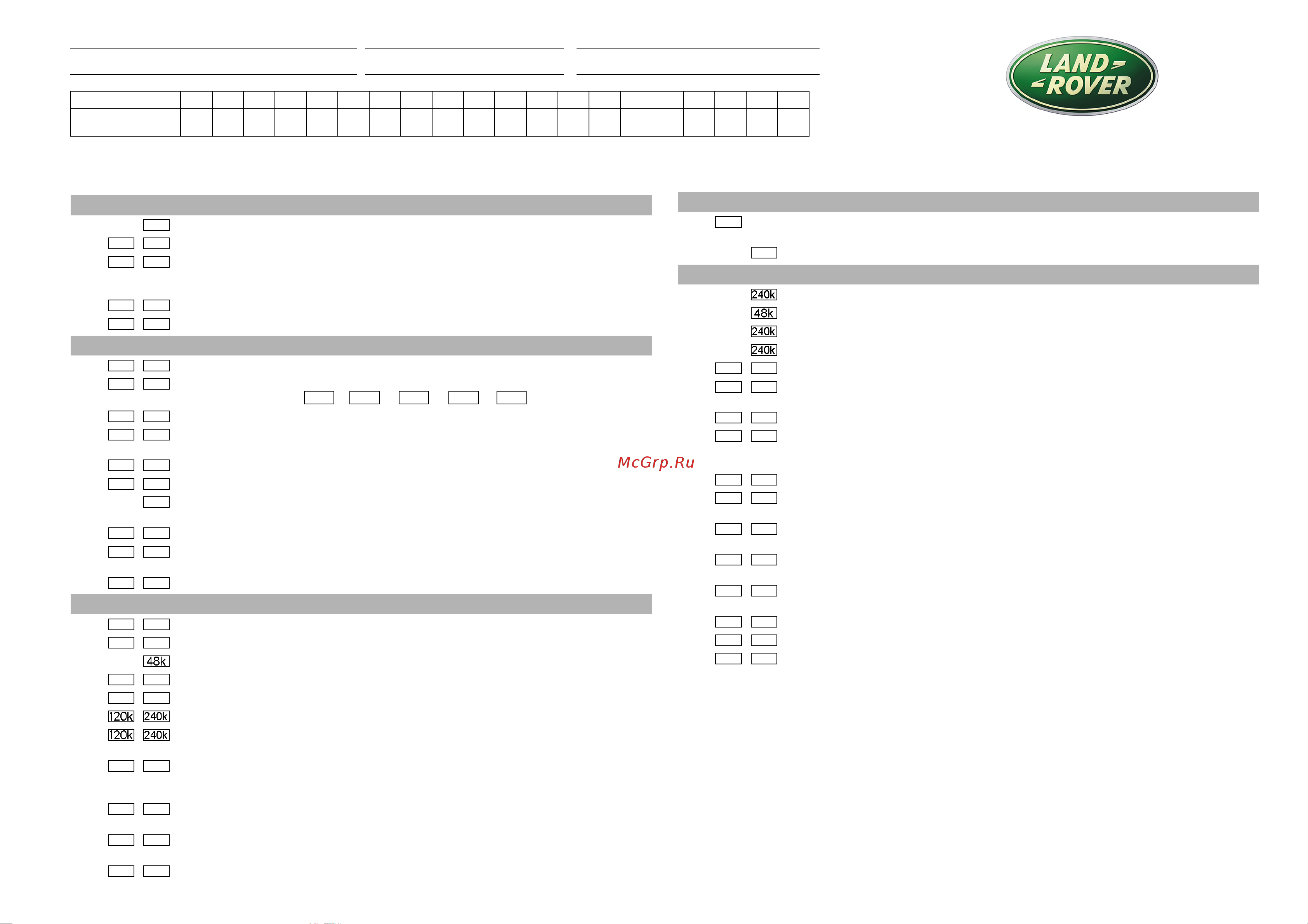 LAND ROVER FREELANDER 2 (-2012) регламент ТО Руководство по эксплуатации онлайн