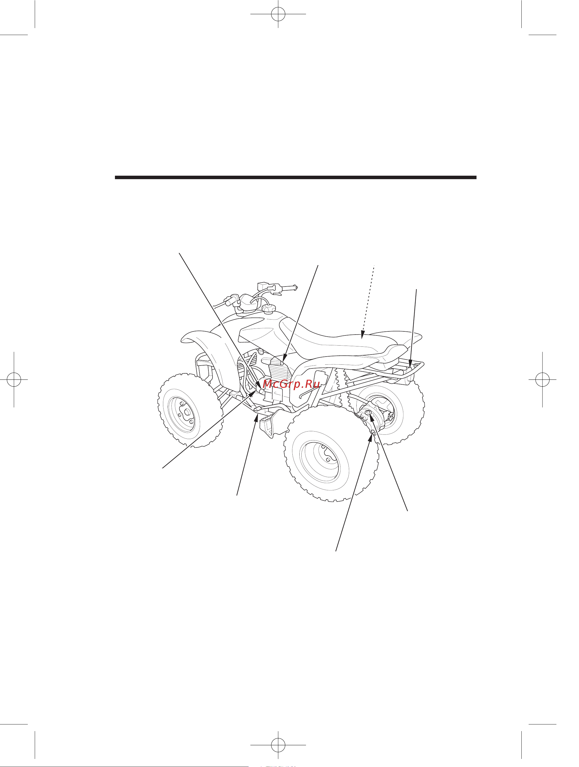 Honda SPORTRAX 250EX (2006) [93/205] Техническое обслуживание расположение частей и механизмов