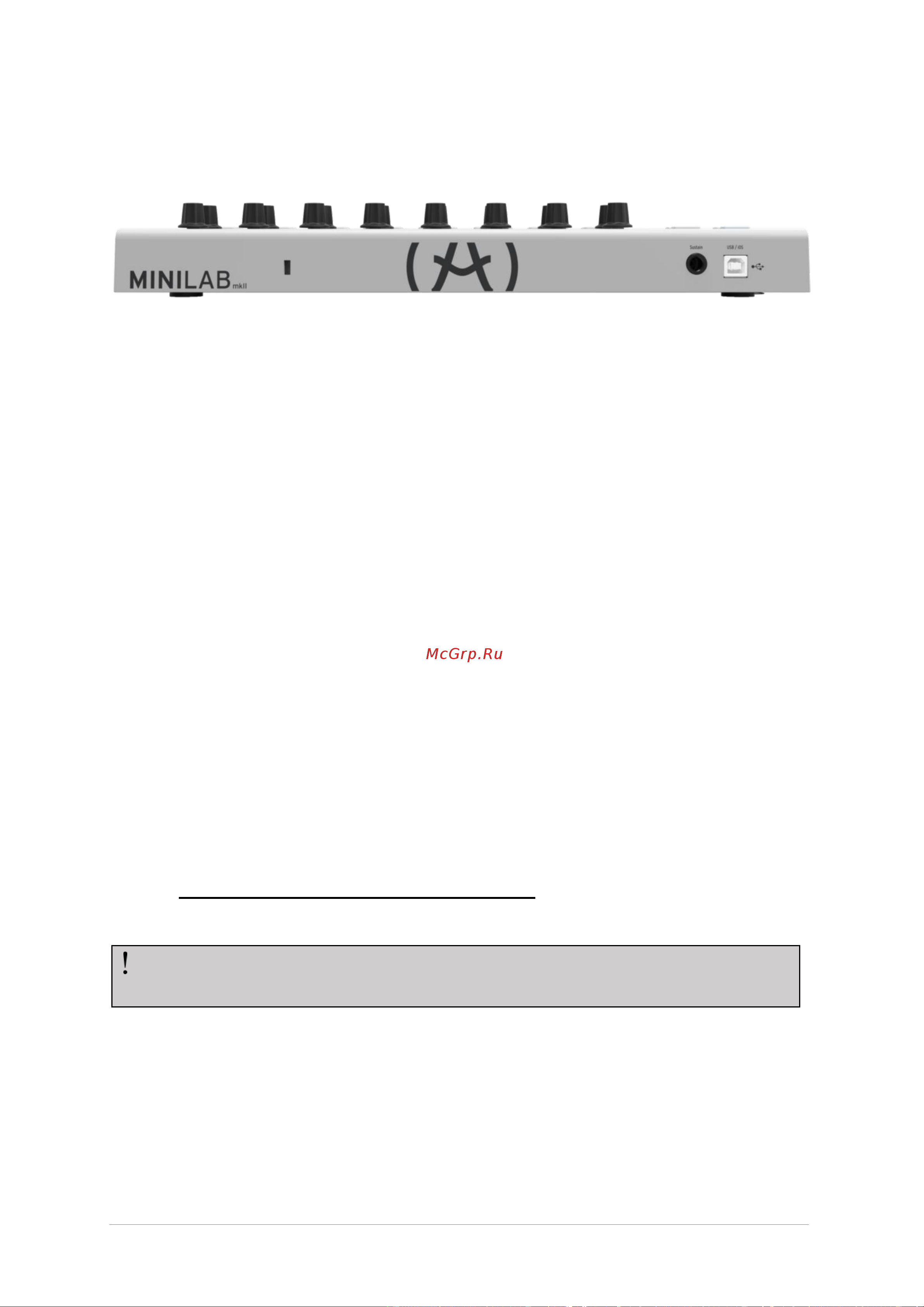 Arturia MiniLab mkII Inverted [10/18] Обзор задней панели