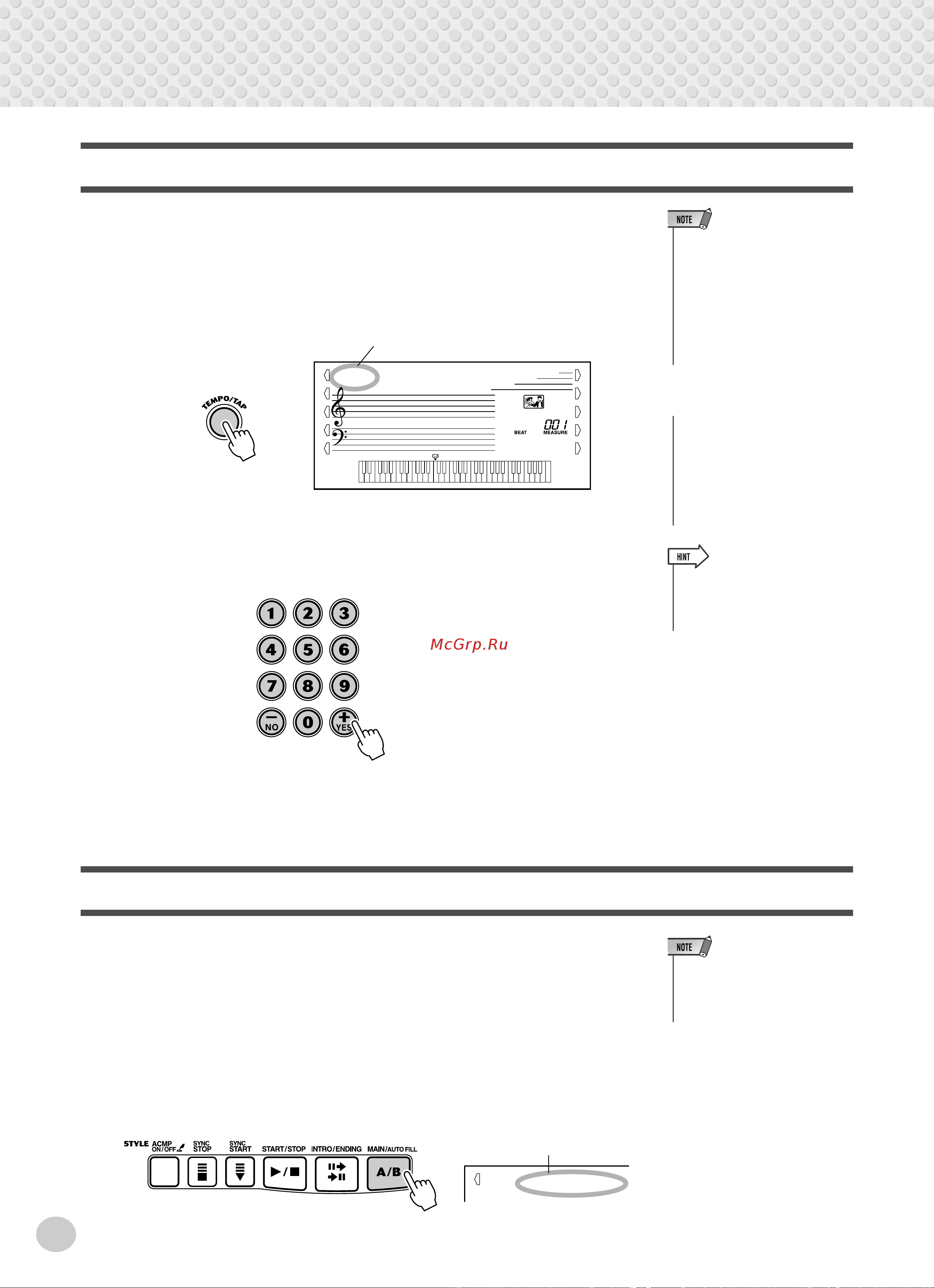 Yamaha PSR-280 [40/92] Changing the tempo