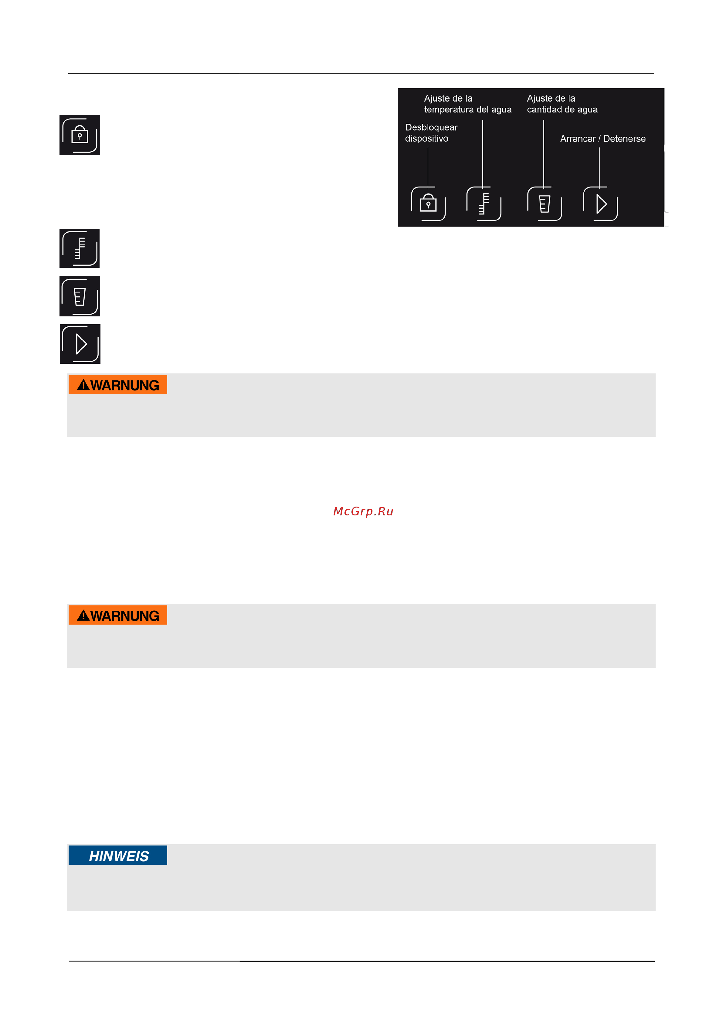 Caso HW 1000 [74/107] Advertencia