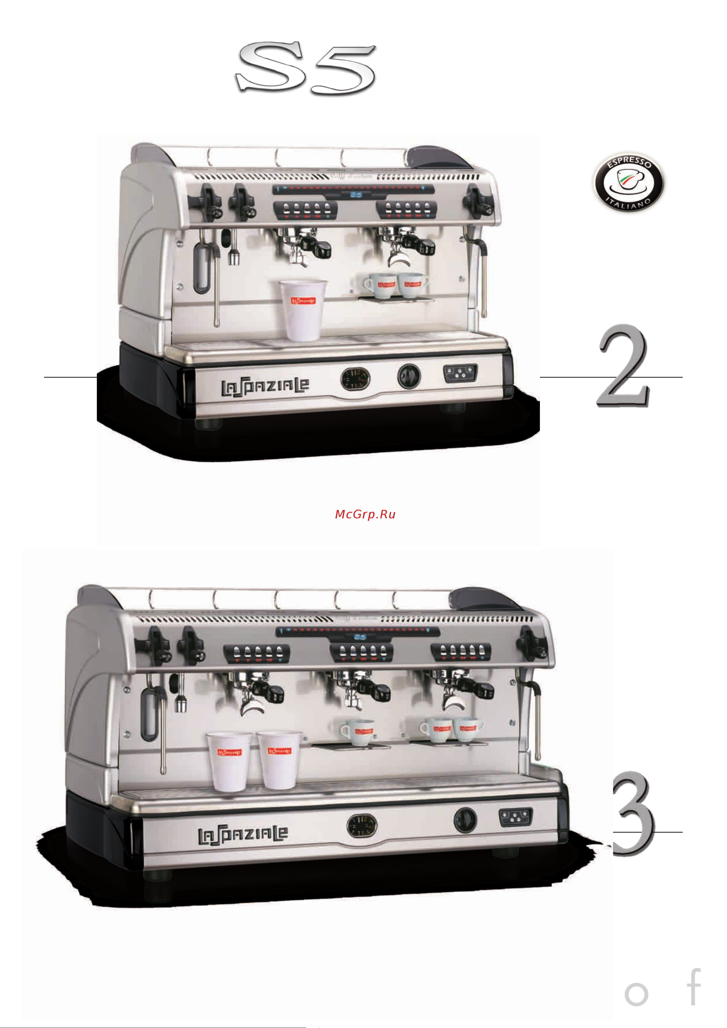 La Sommeliere LA SPAZIALE S5 EK 3 GR [8/16] E s p r e s s o c o f f e e m a c h i n e s