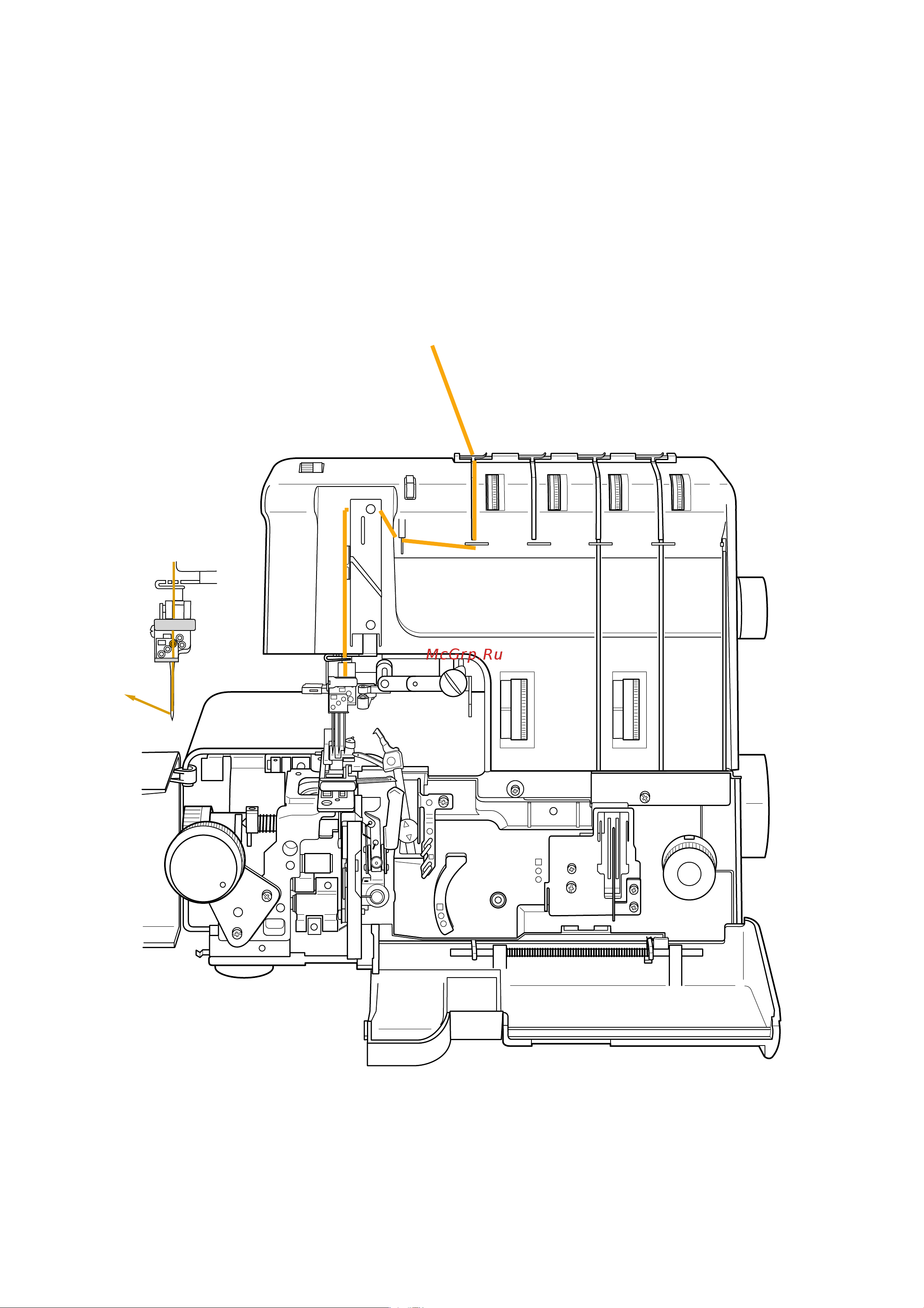 Janome 1200 D [31/57] Маршруты заправки нитей