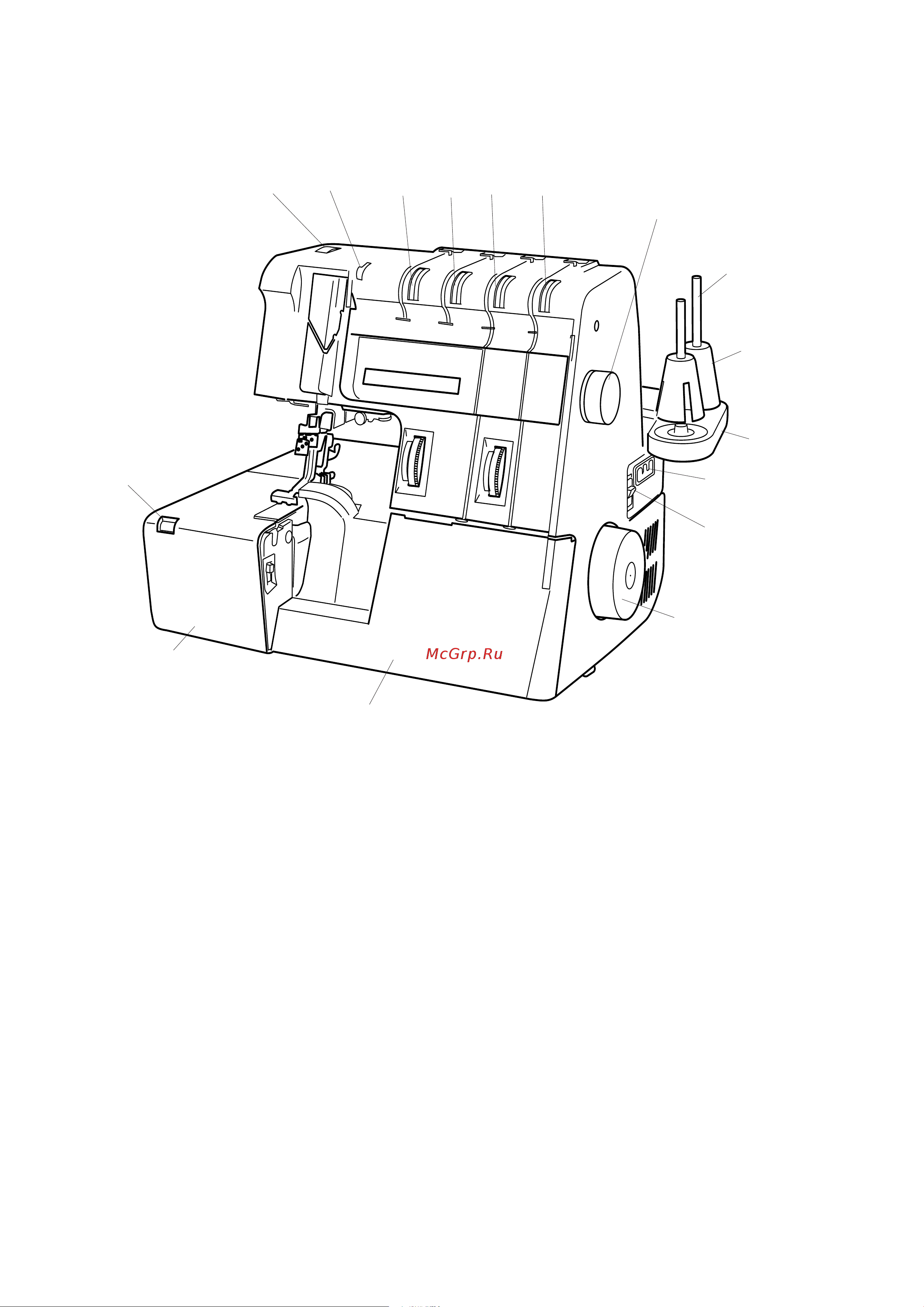 Janome 1200 D [4/57] Раздел i части машины