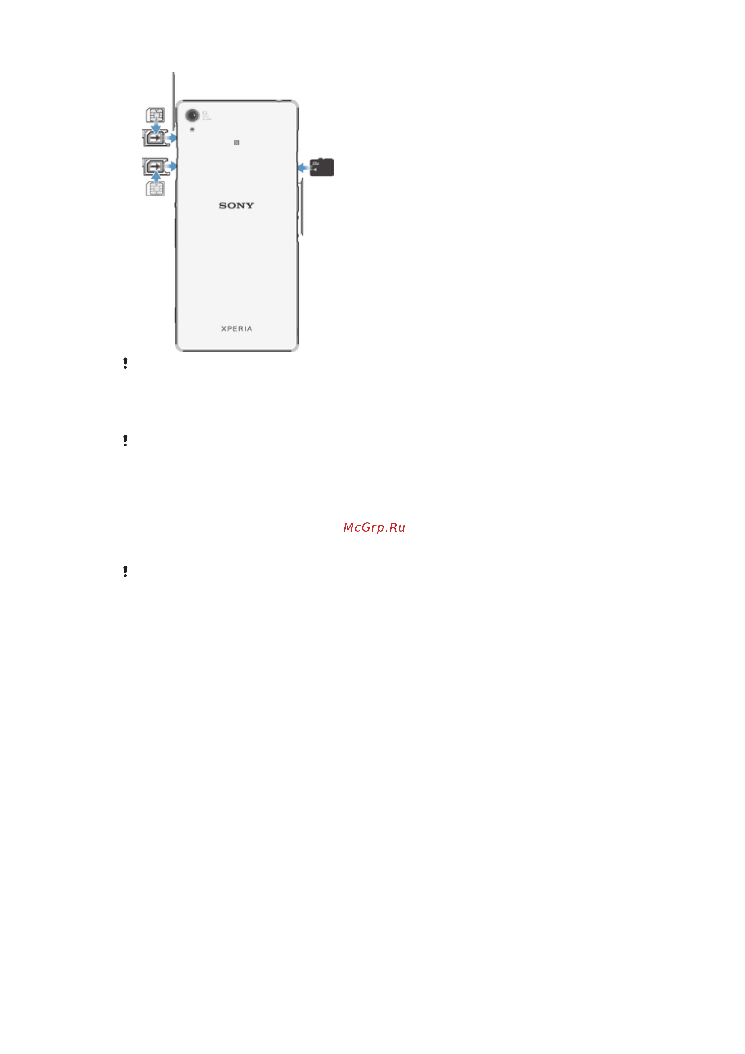 Sony Xperia Z3 Dual [8/138] Снимите крышку гнезда карты памяти