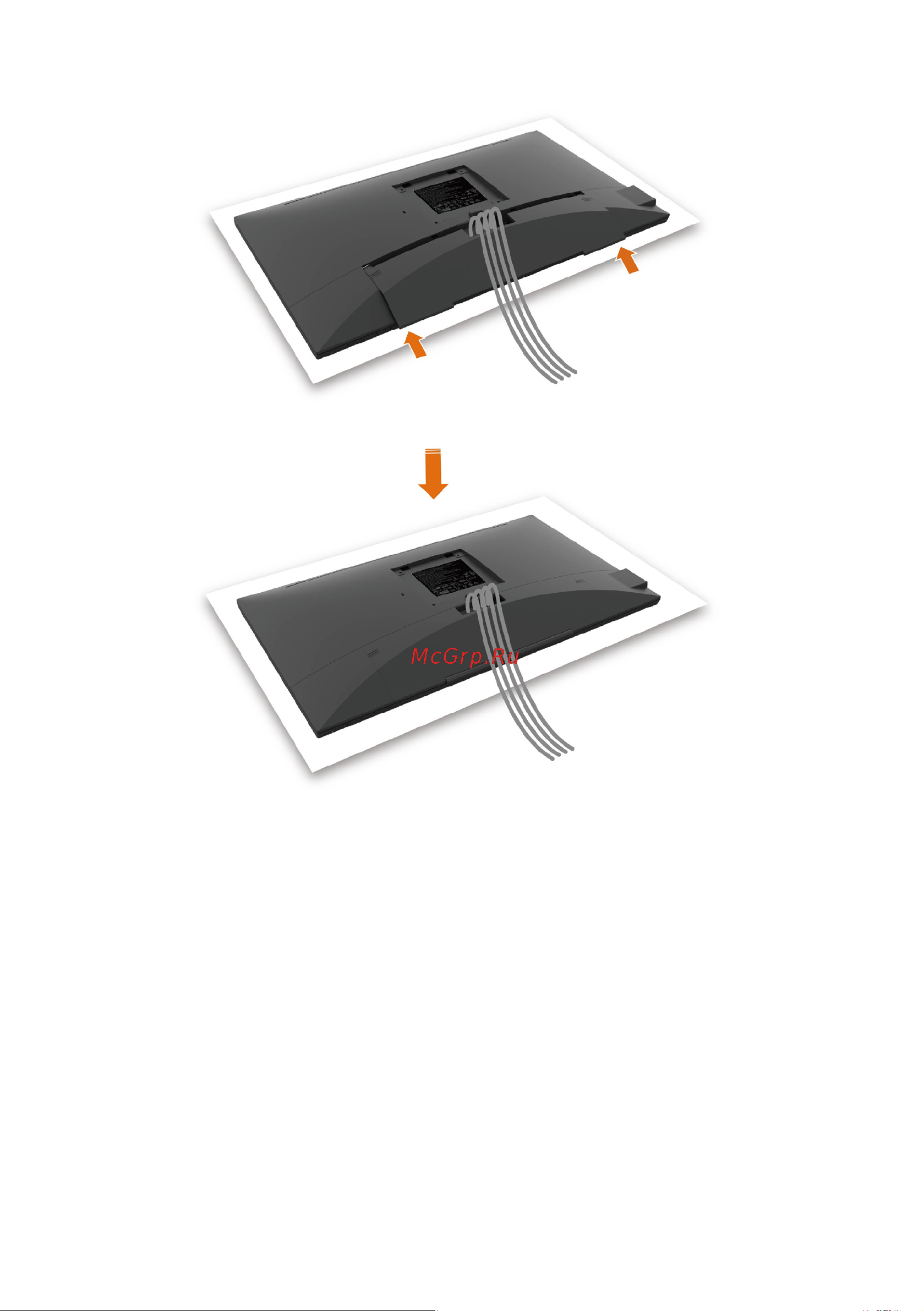 Dell P2418HT 2418-5128 [22/58] Установка крышки для кабелей